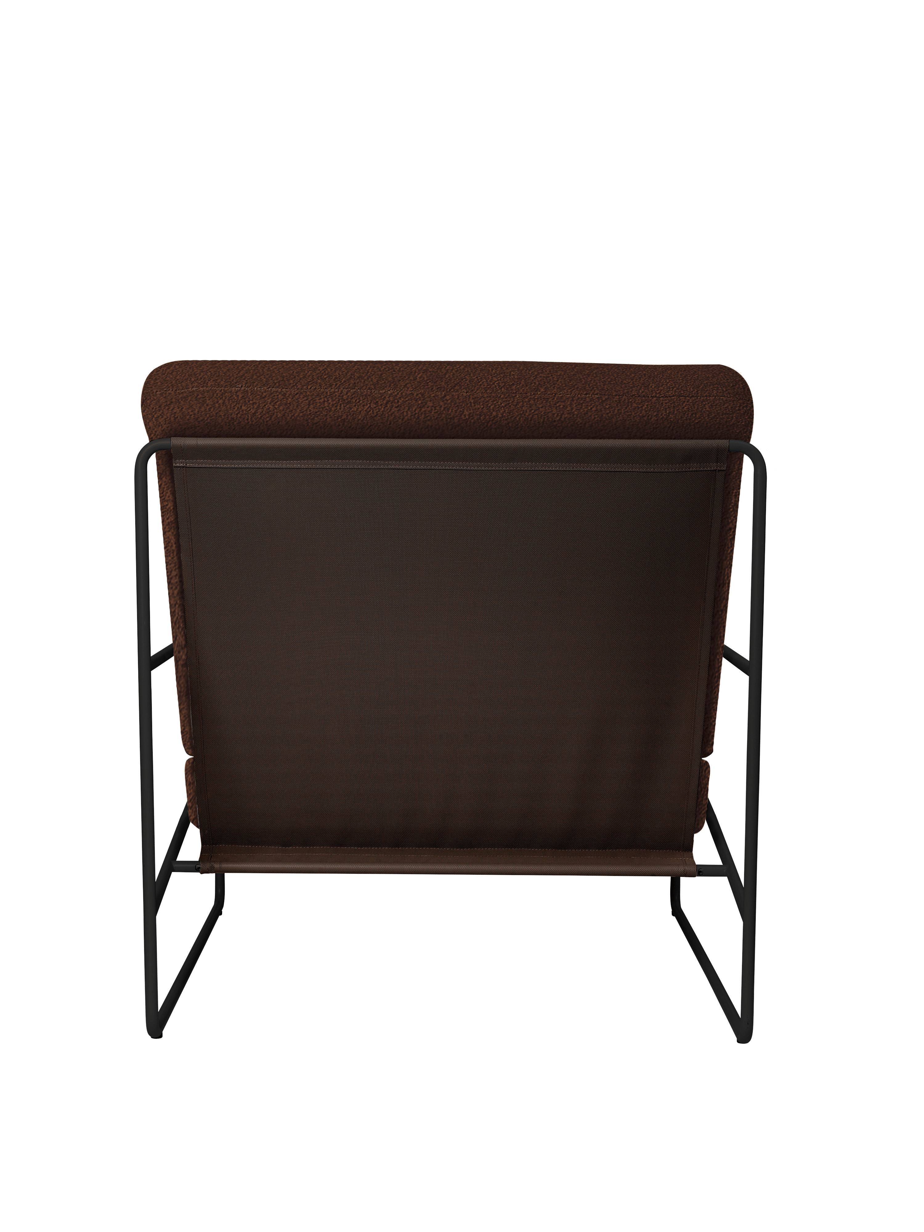 Buitenfauteuil DESERT bruin boucle met zwarte basis