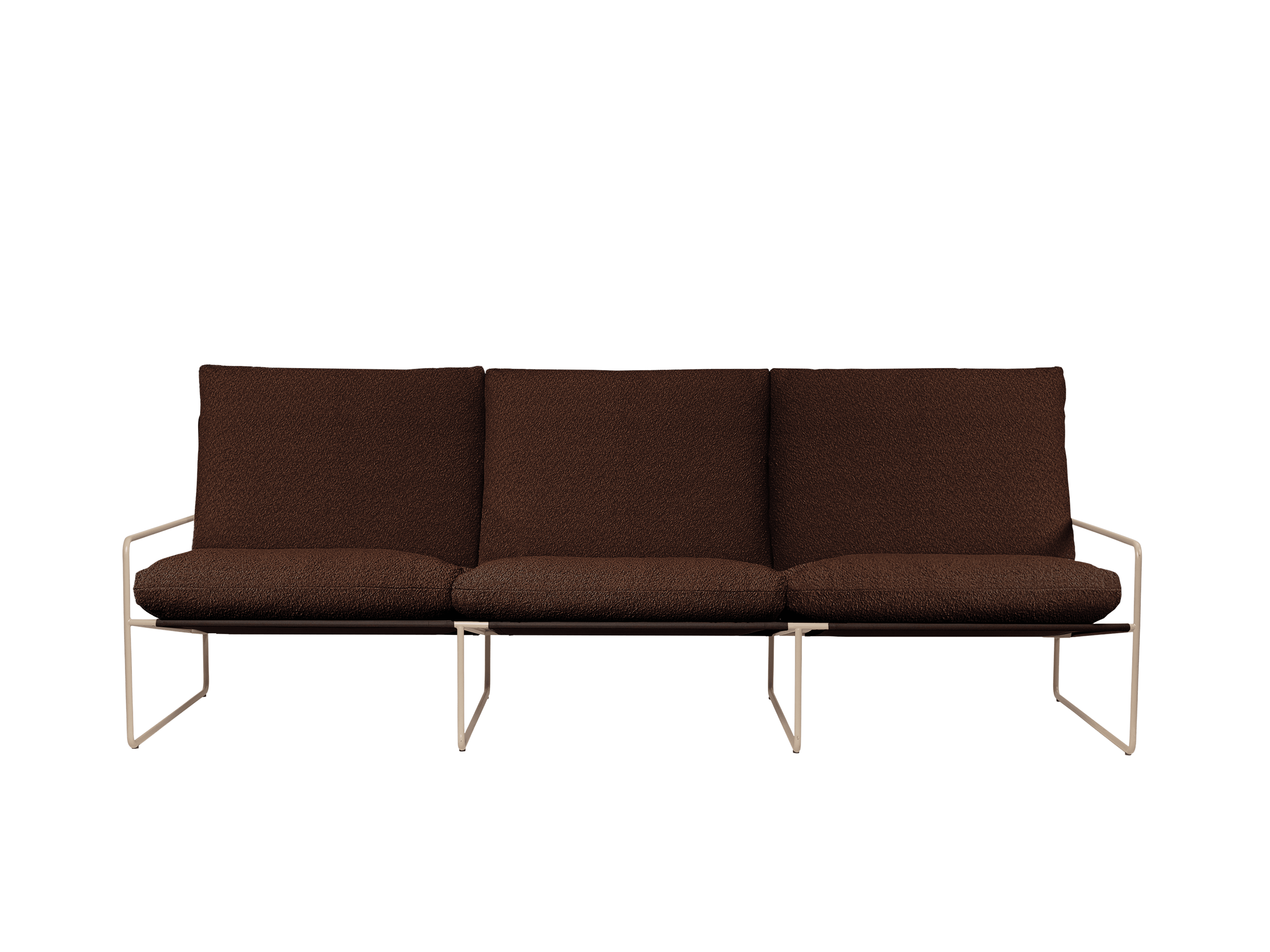 3-zits buitenbank DESERT bruin boucle met beige basis