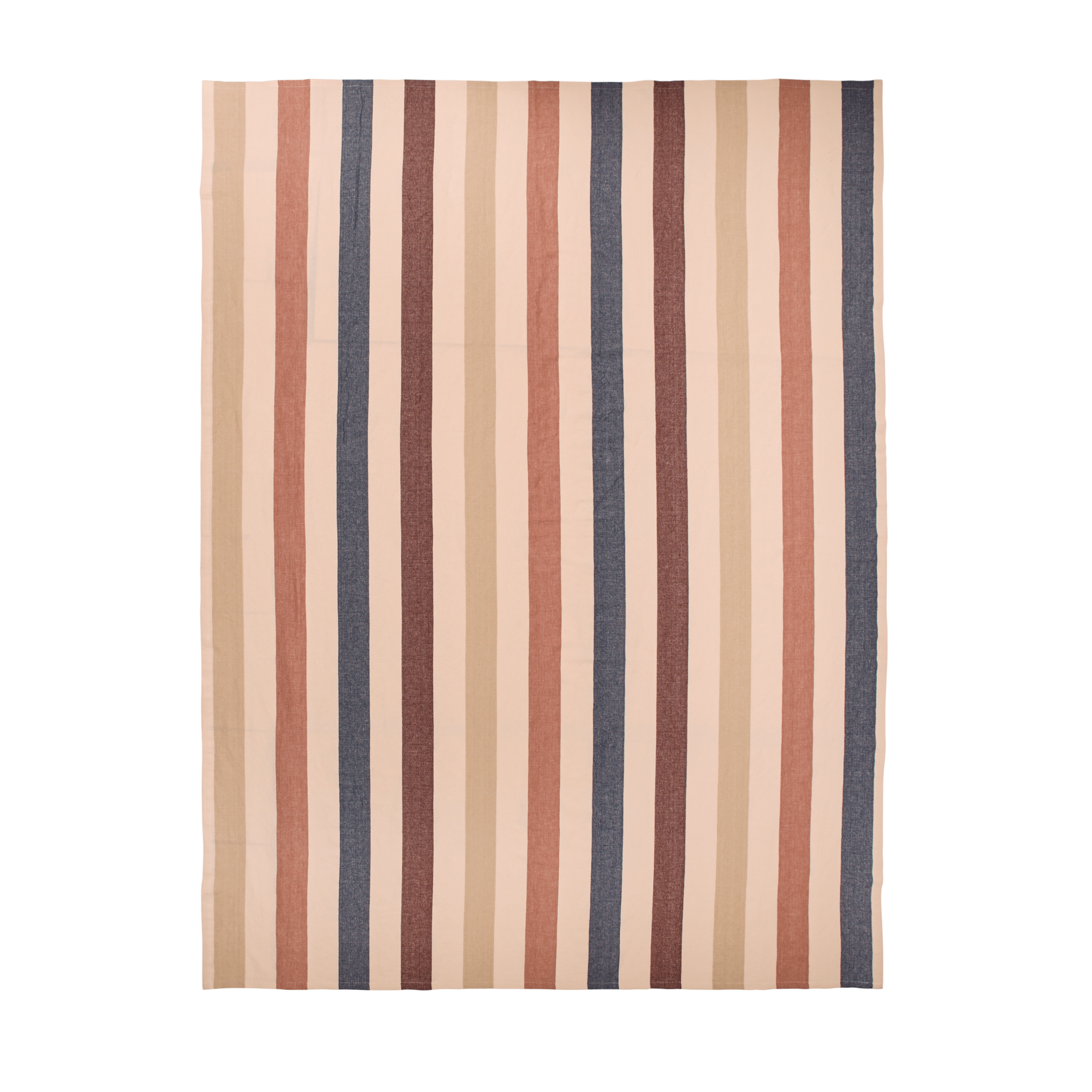 Tafelkleed HALE beige met koffie en indigo