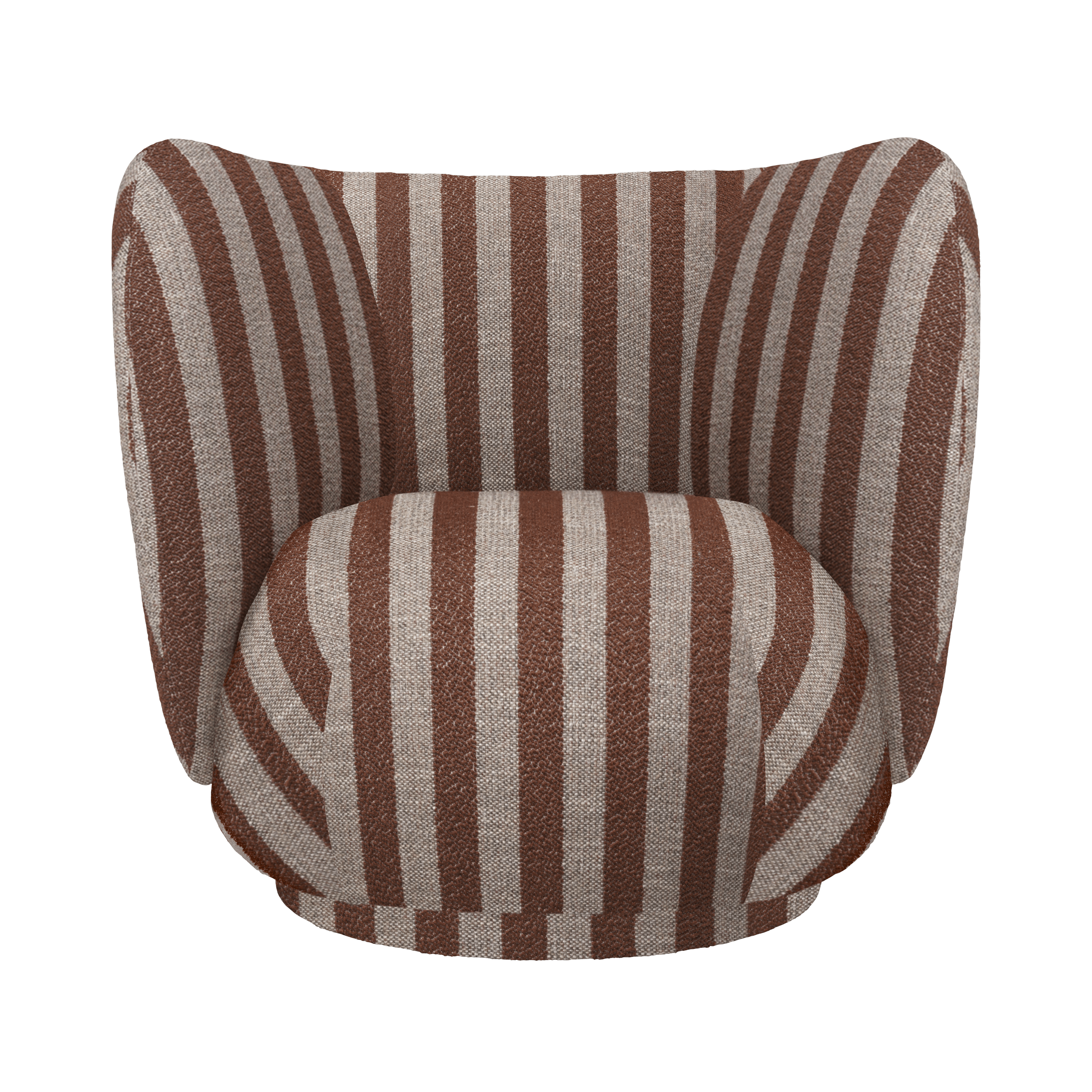 Fauteuil RICO LOUNGE Louisiana chocolade met zandkleur