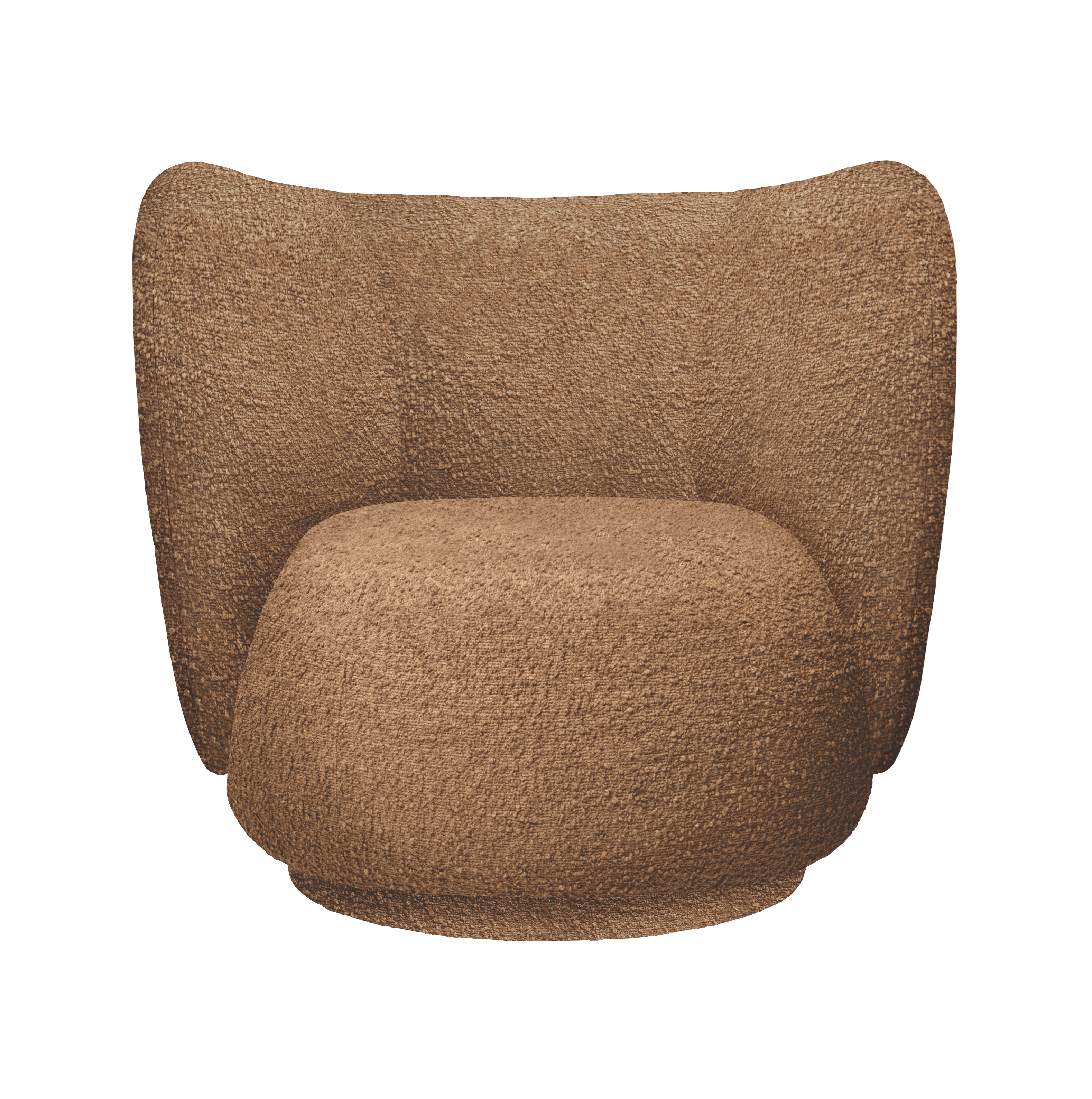 Draaistoel RICO LOUNGE bruin boucle