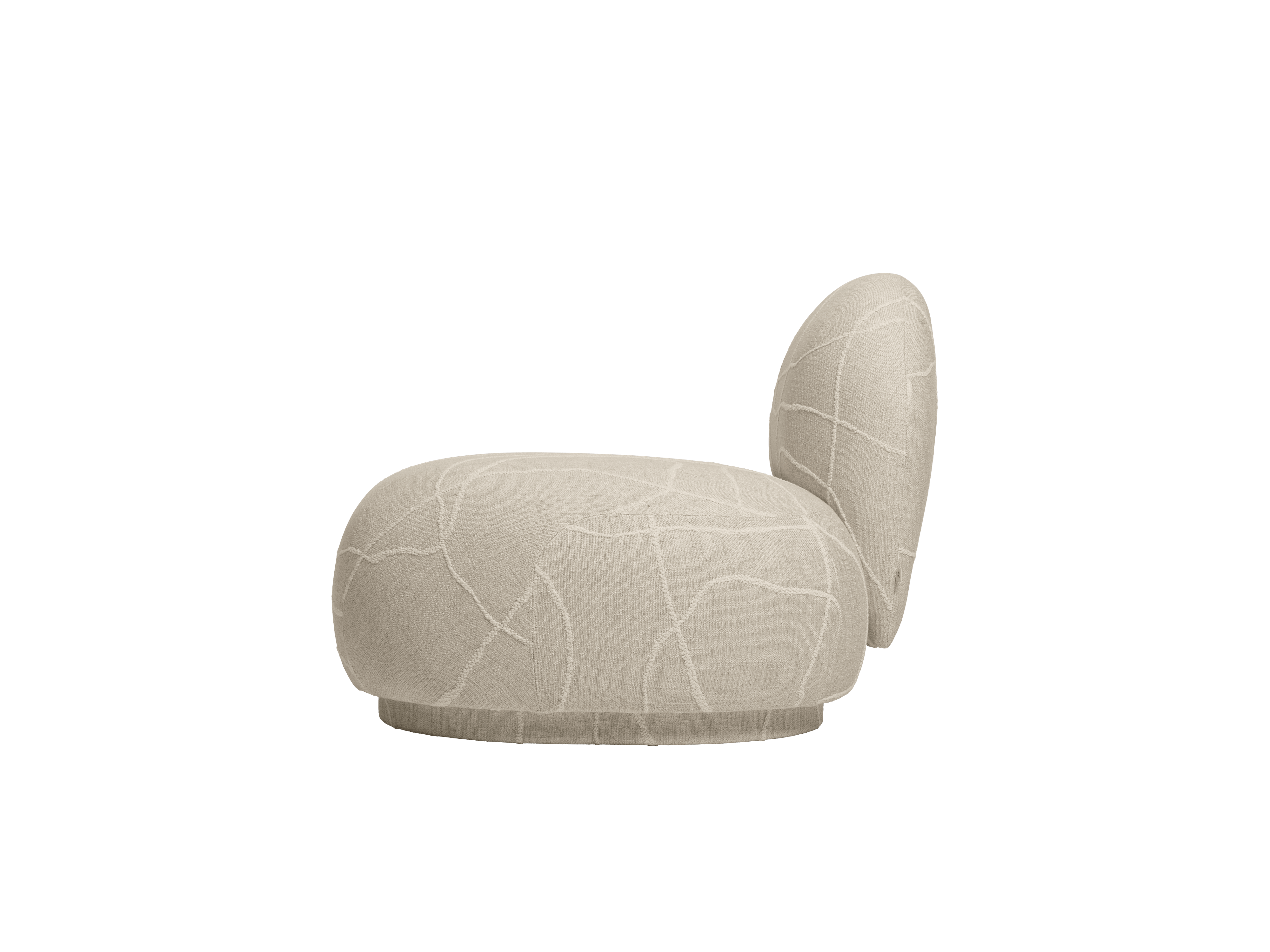 Modulares Sofa RICO Can Lis - offenes Endelement rechts sandfarben mit Weiß