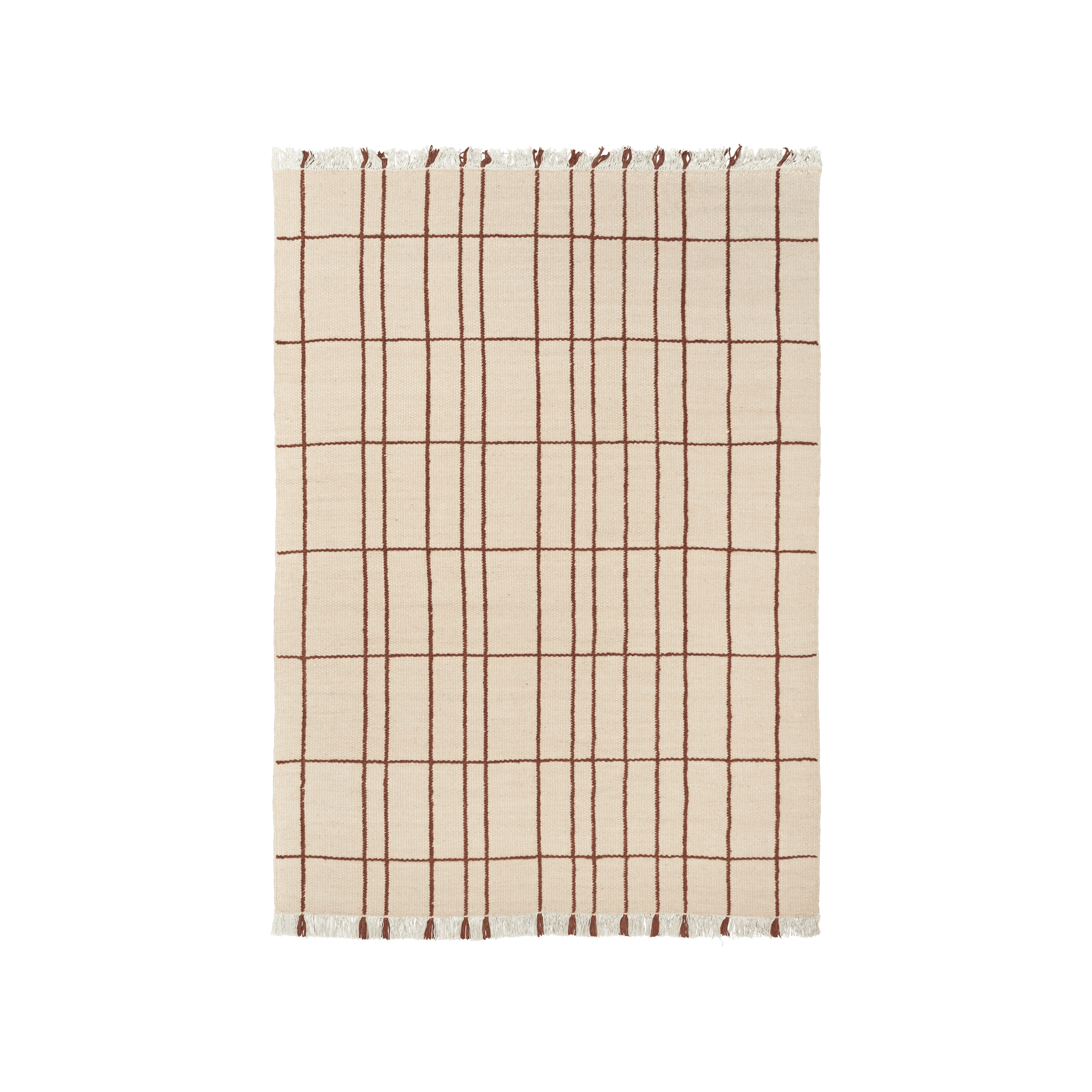 Beige SEN tapijt met bruin