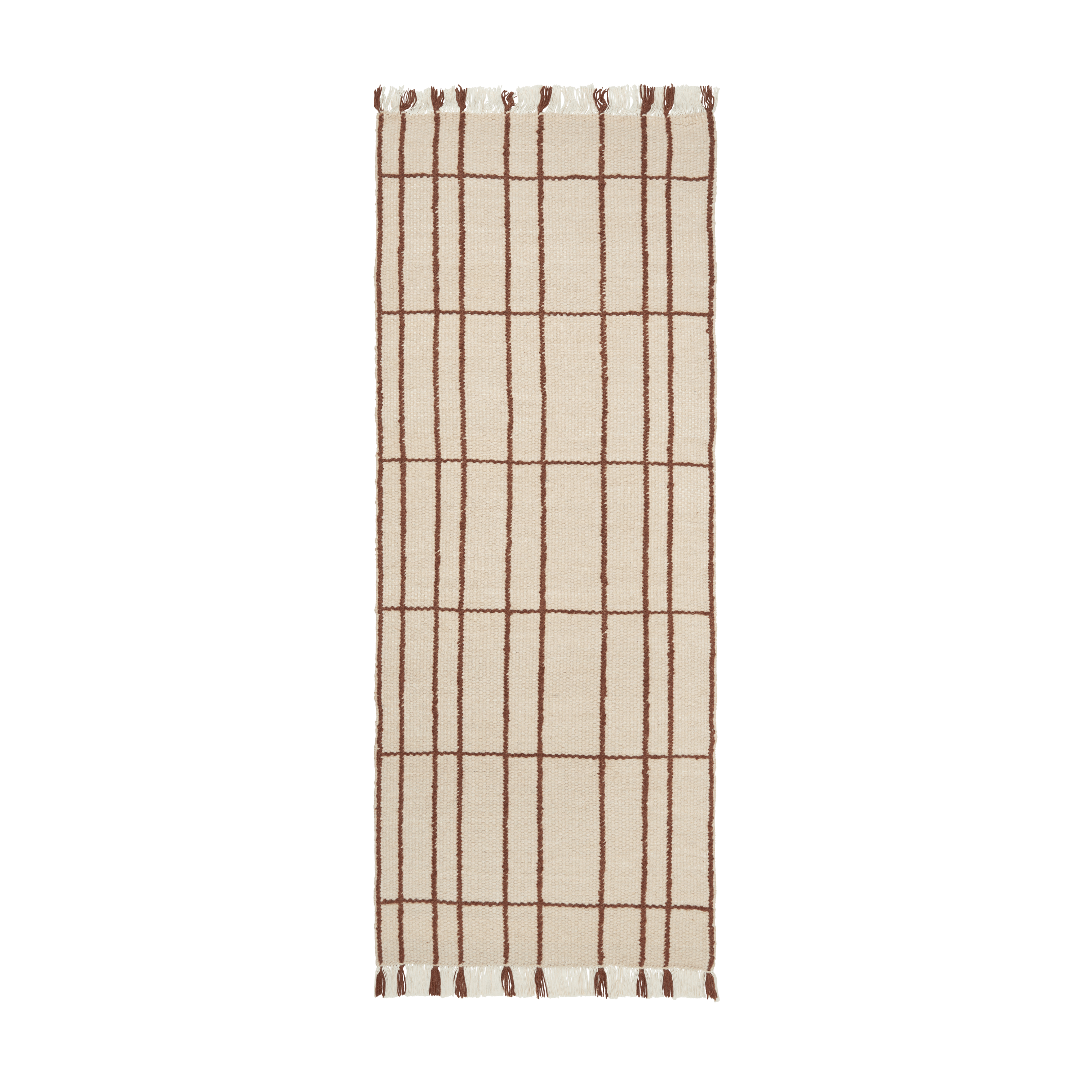 Beige SEN tapijt met bruin