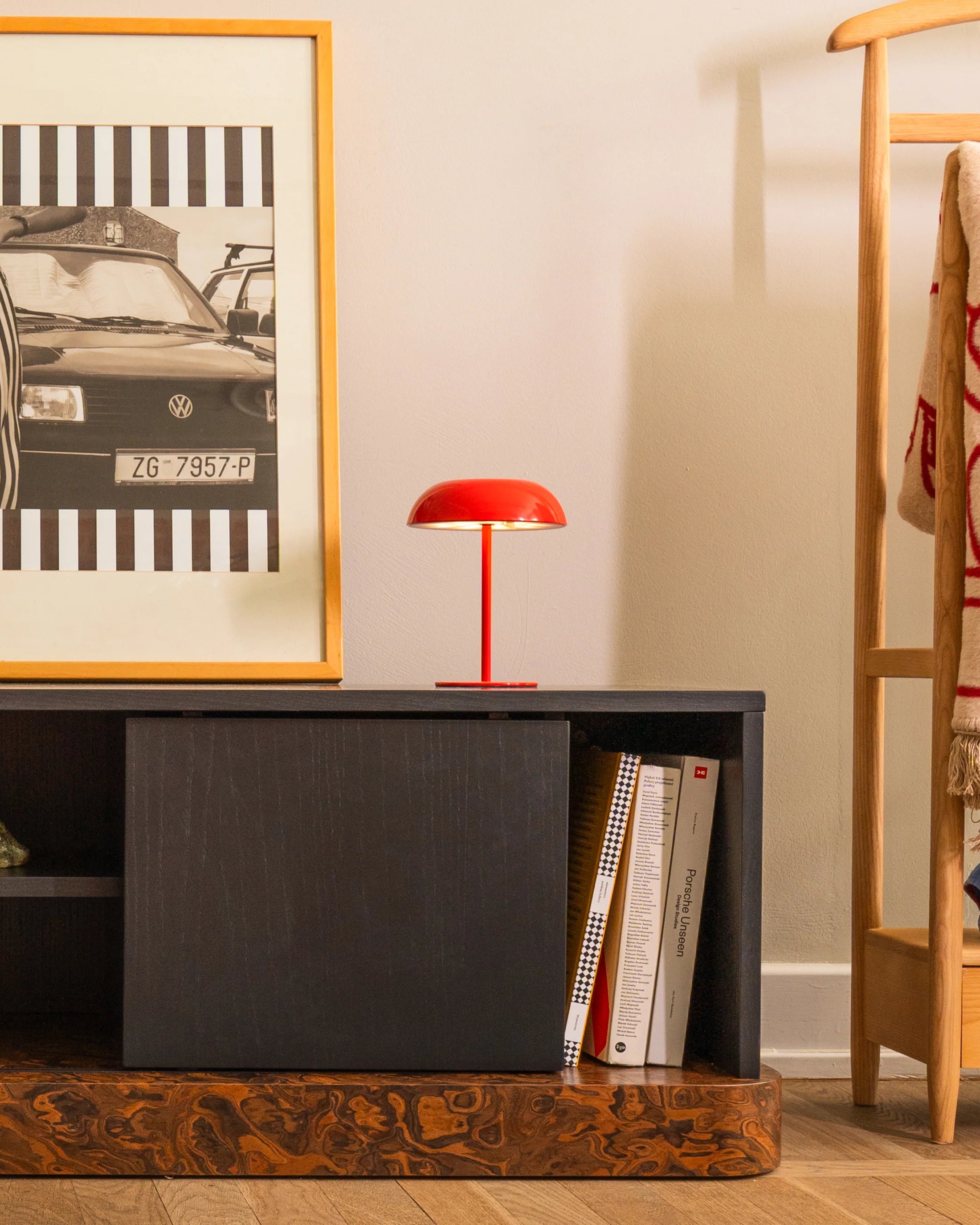 RTV-kast BAS California Burl en diepzwart