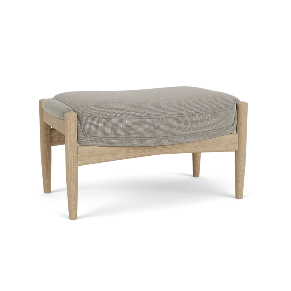 THE SEAL gray footrest with oak base