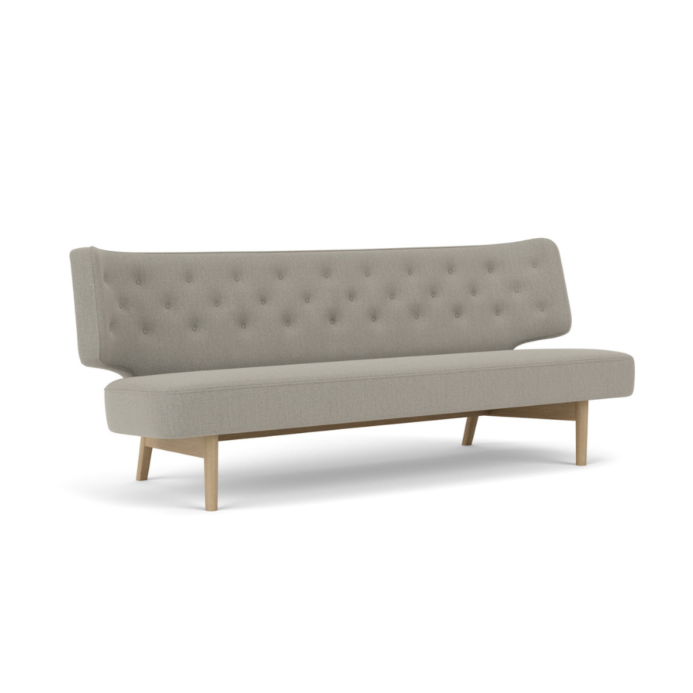 Sofa 2-zits RADIOHUS grijs met eiken basis