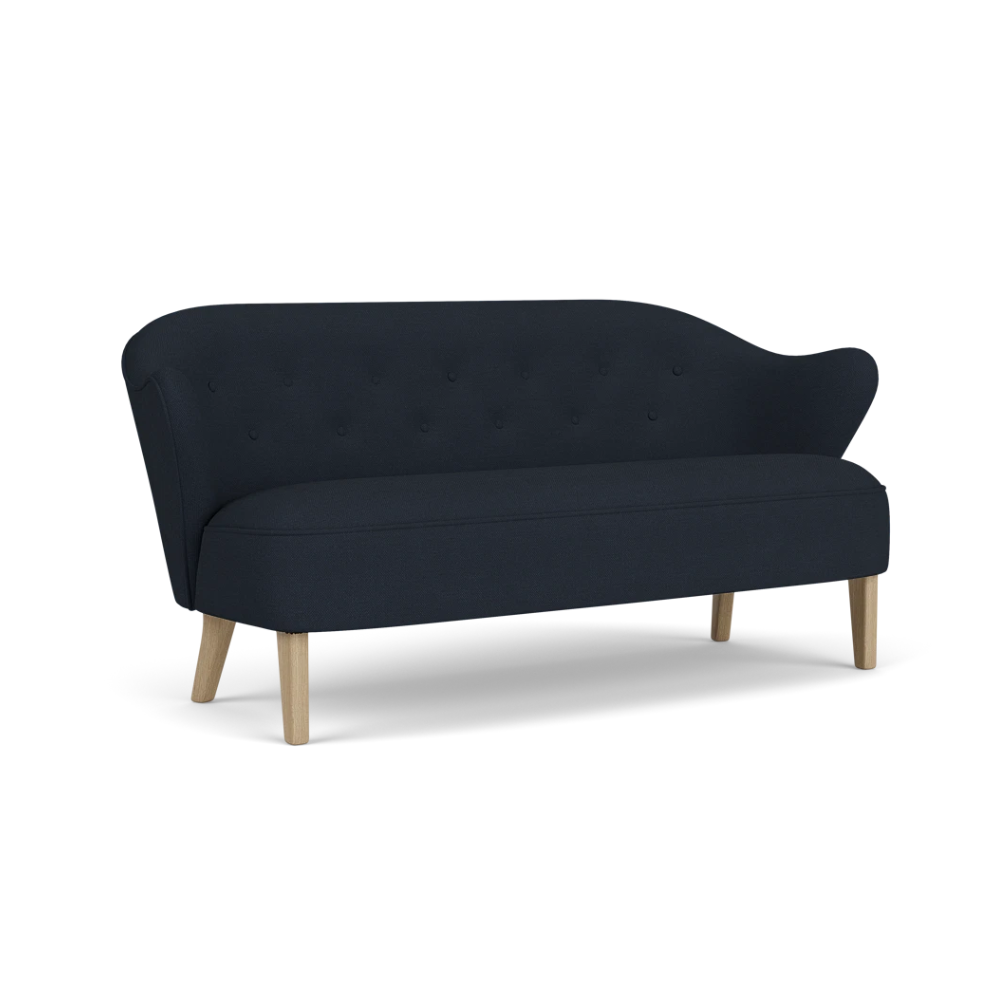 INGEBORG navy sofa with oak base