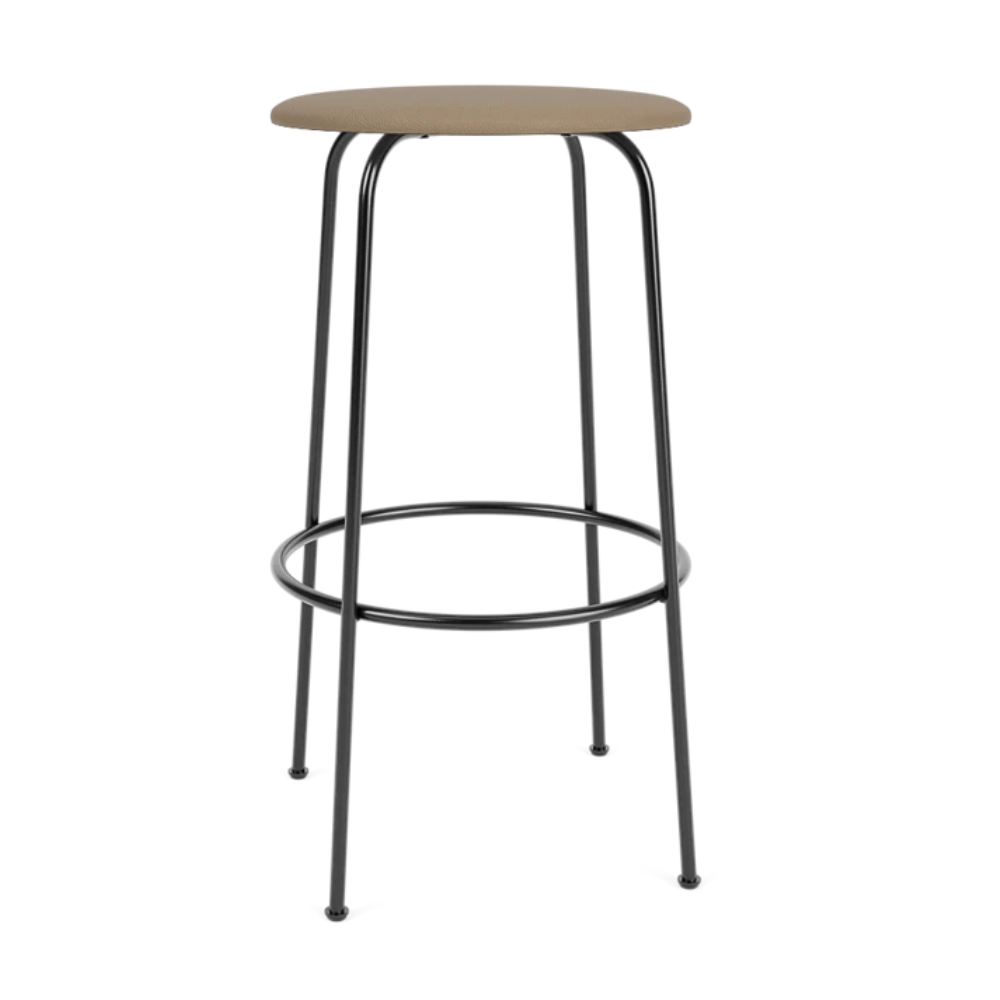 AFTEROOM bar stool beige with a steel base