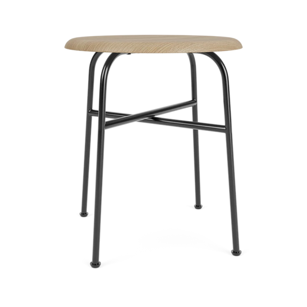 AFTEROOM stool oak veneer with a steel base