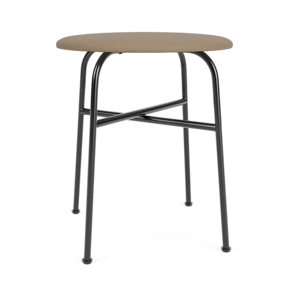 Hocker AFTEROOM beige met stalen basis