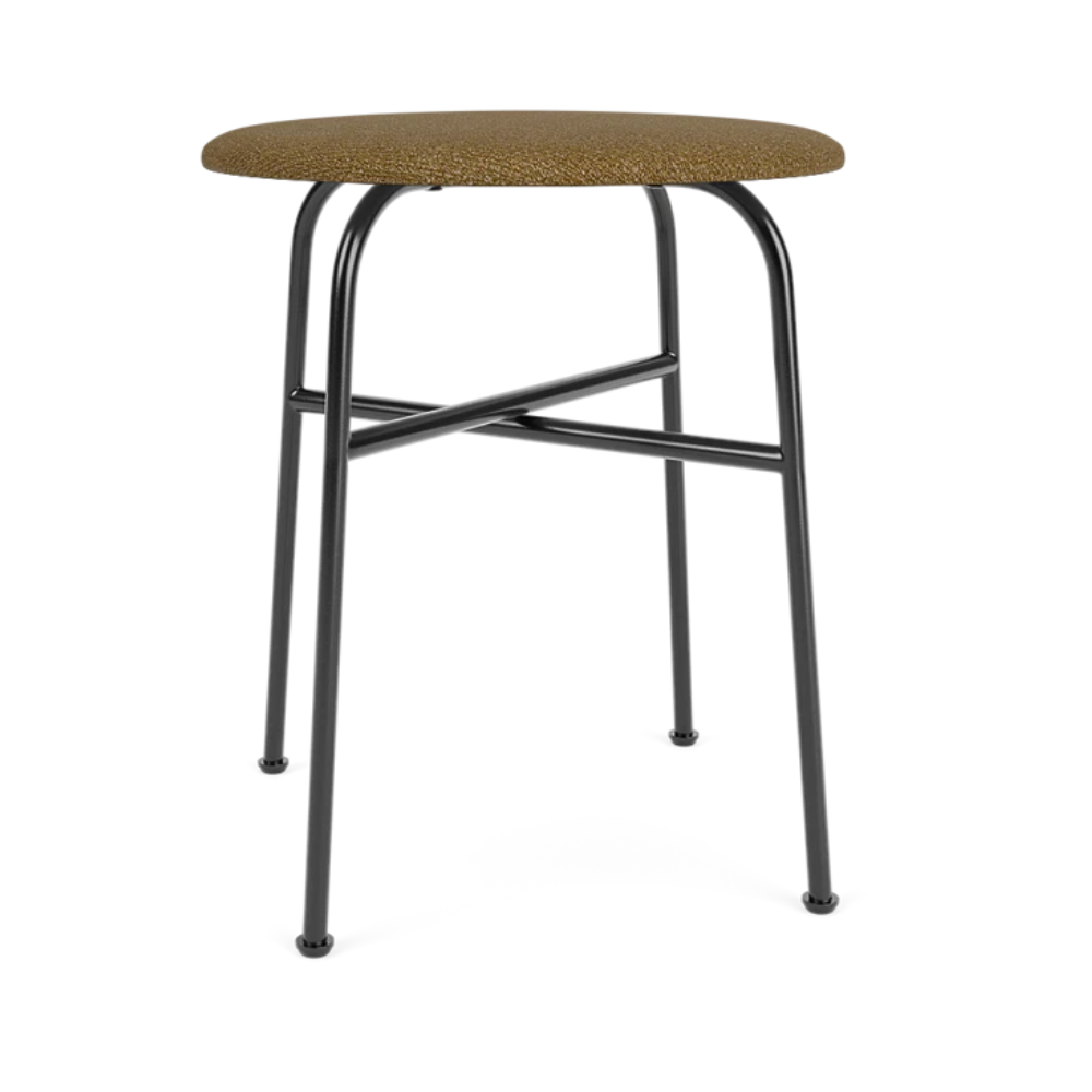 Stool AFTEROOM mosterdgeel met stalen basis