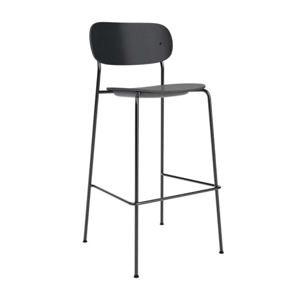 Hocker CO schwarz Eichenfurnier
