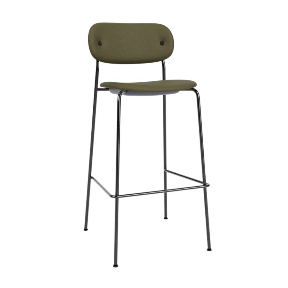 Upholstered stool CO green