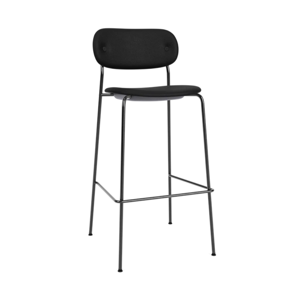 Upholstered stool CO black