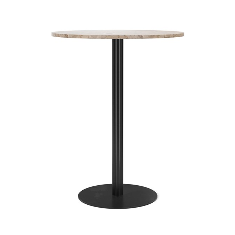 Ronde bar tafel HARBOUR zandkleurig keramiek