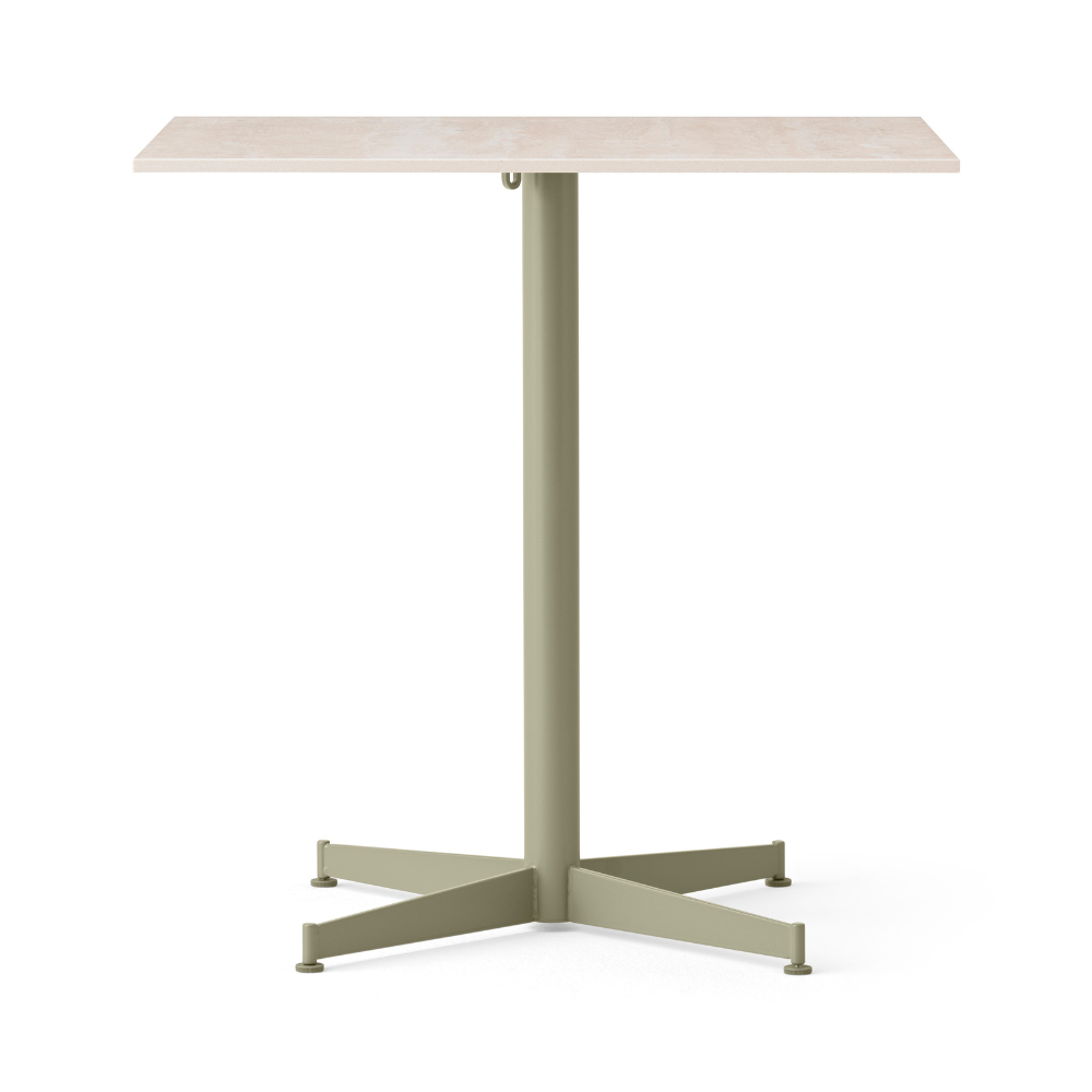 NOOK café table sandy ceramic with olive base