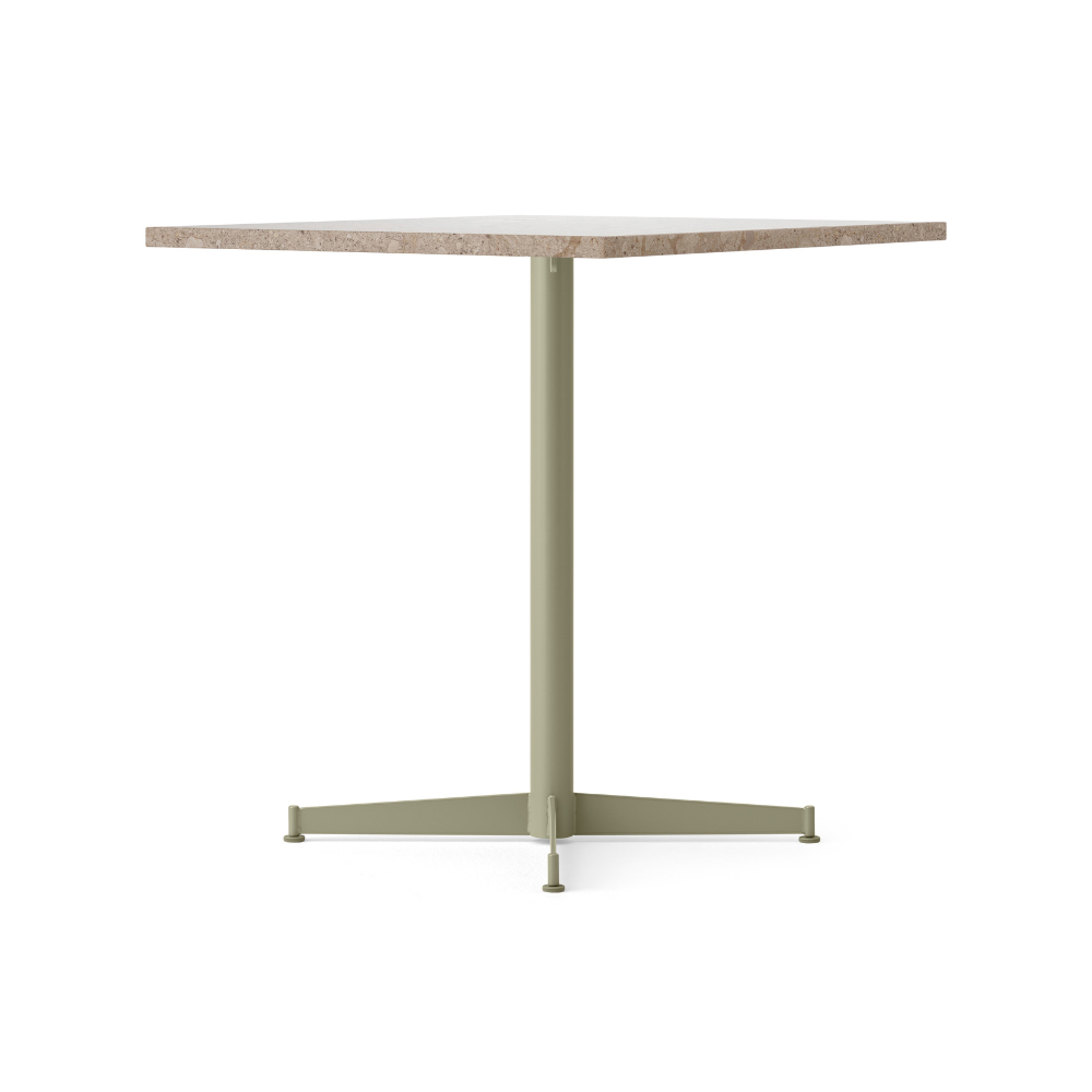 NOOK café table beige stone with olive base