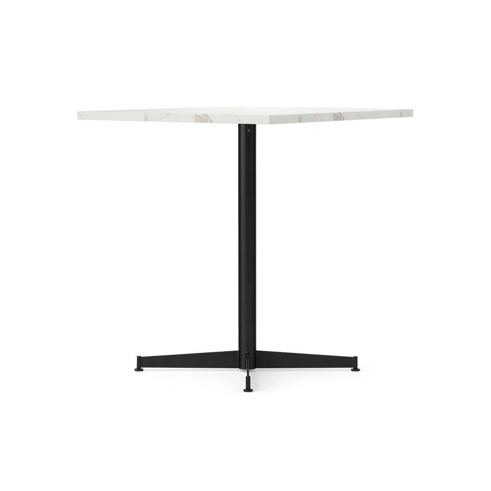 NOOK coffee table white marble with black base