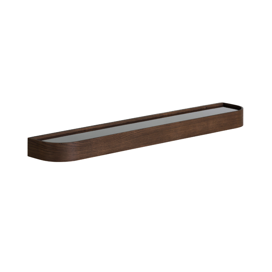 Wall shelf with hanger EPOCH dark oak veneer