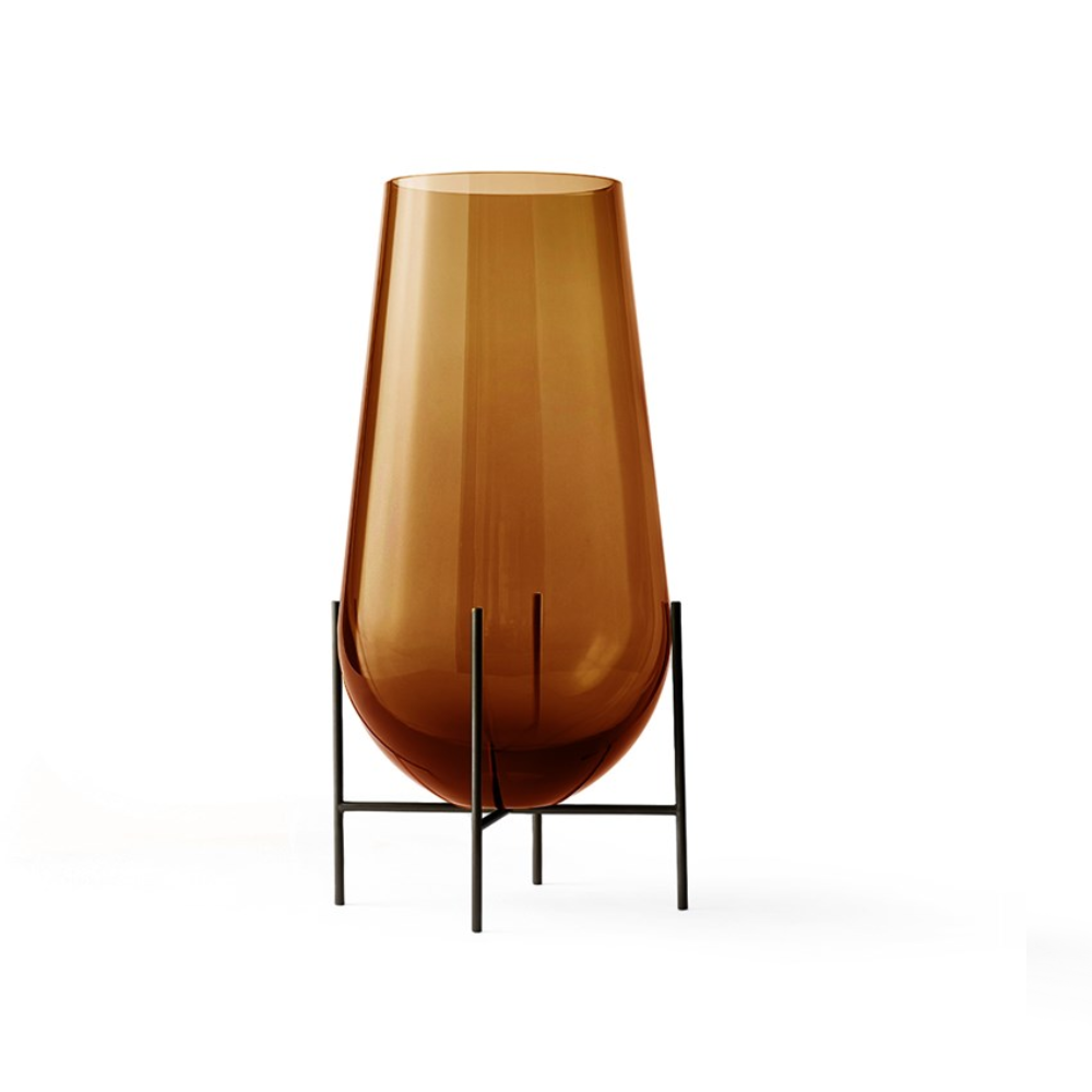 ÉCHASSE vase orange glass