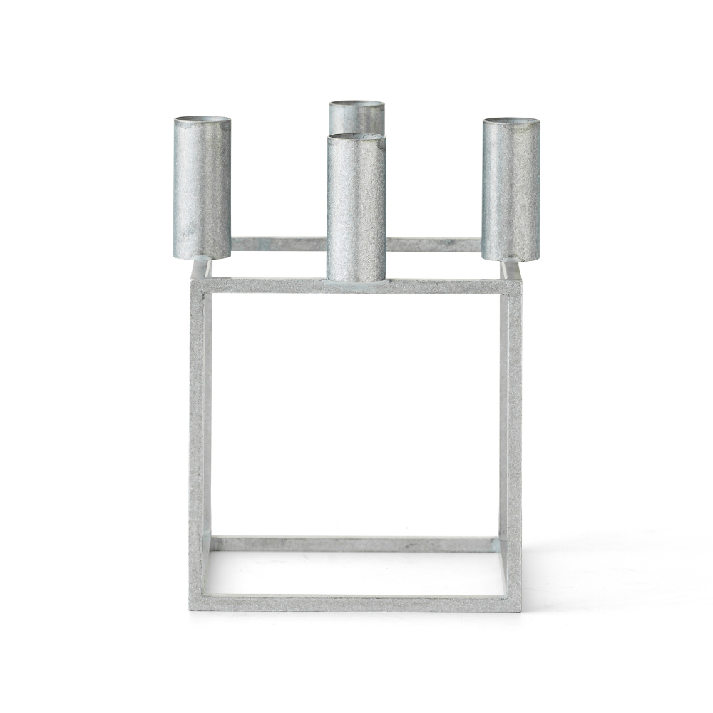 Silver KUBUS Candle Holder
