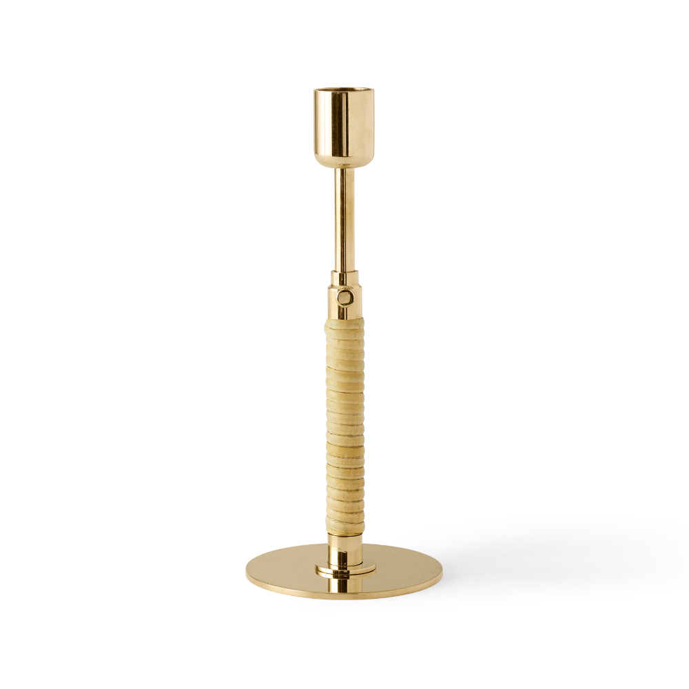 DUCA polished brass candlestick