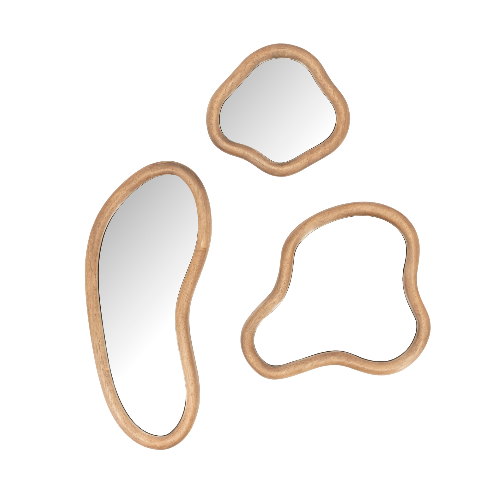 AKIRO Mirror Set Rubberwood