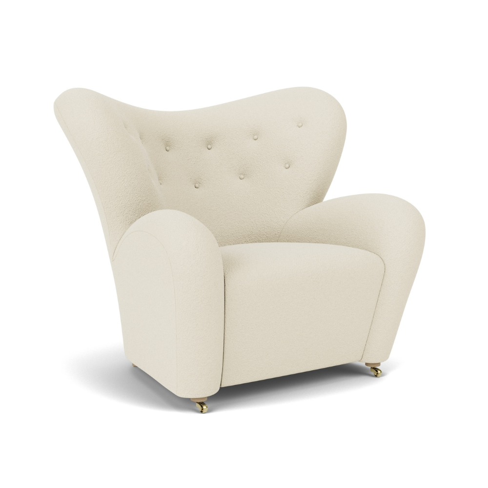THE TIRED MAN Armchair Cream Boucle