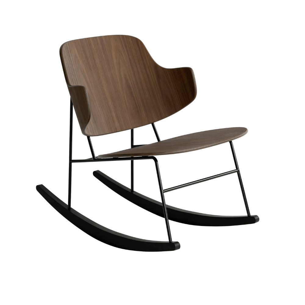 PENGUIN rocking chair walnut veneer
