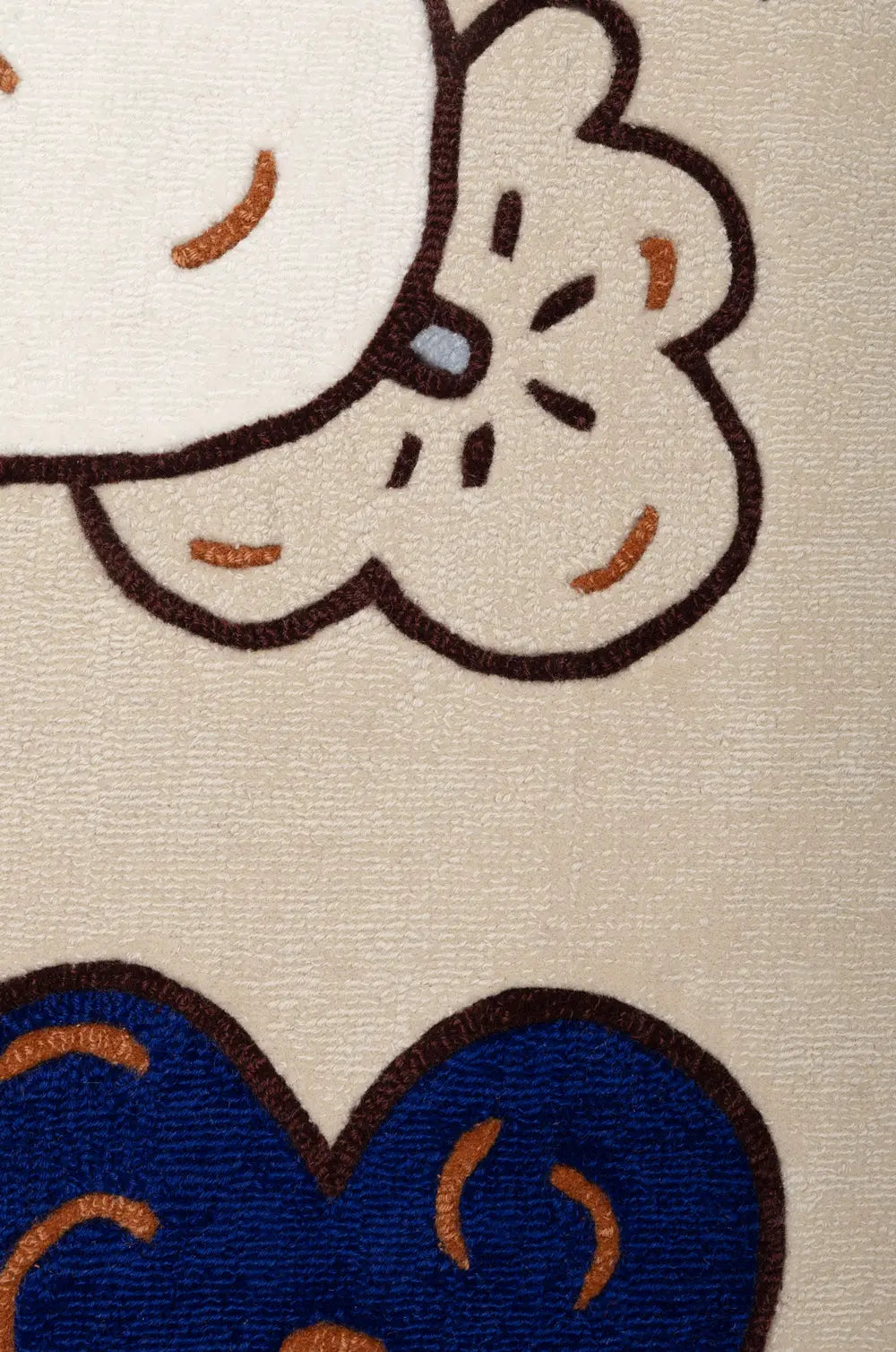 Vloerkleed FLORENCE beige met marineblauw en bruin