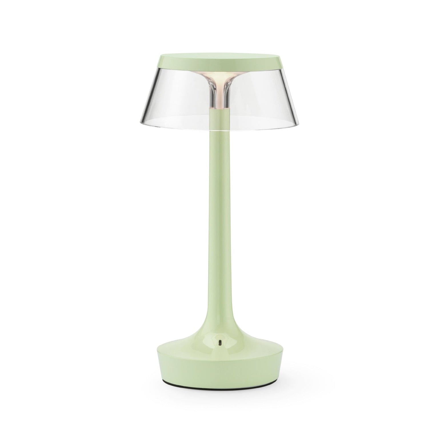 Draagbare lamp BON JOUR UNPLUGGED groen met transparante kap