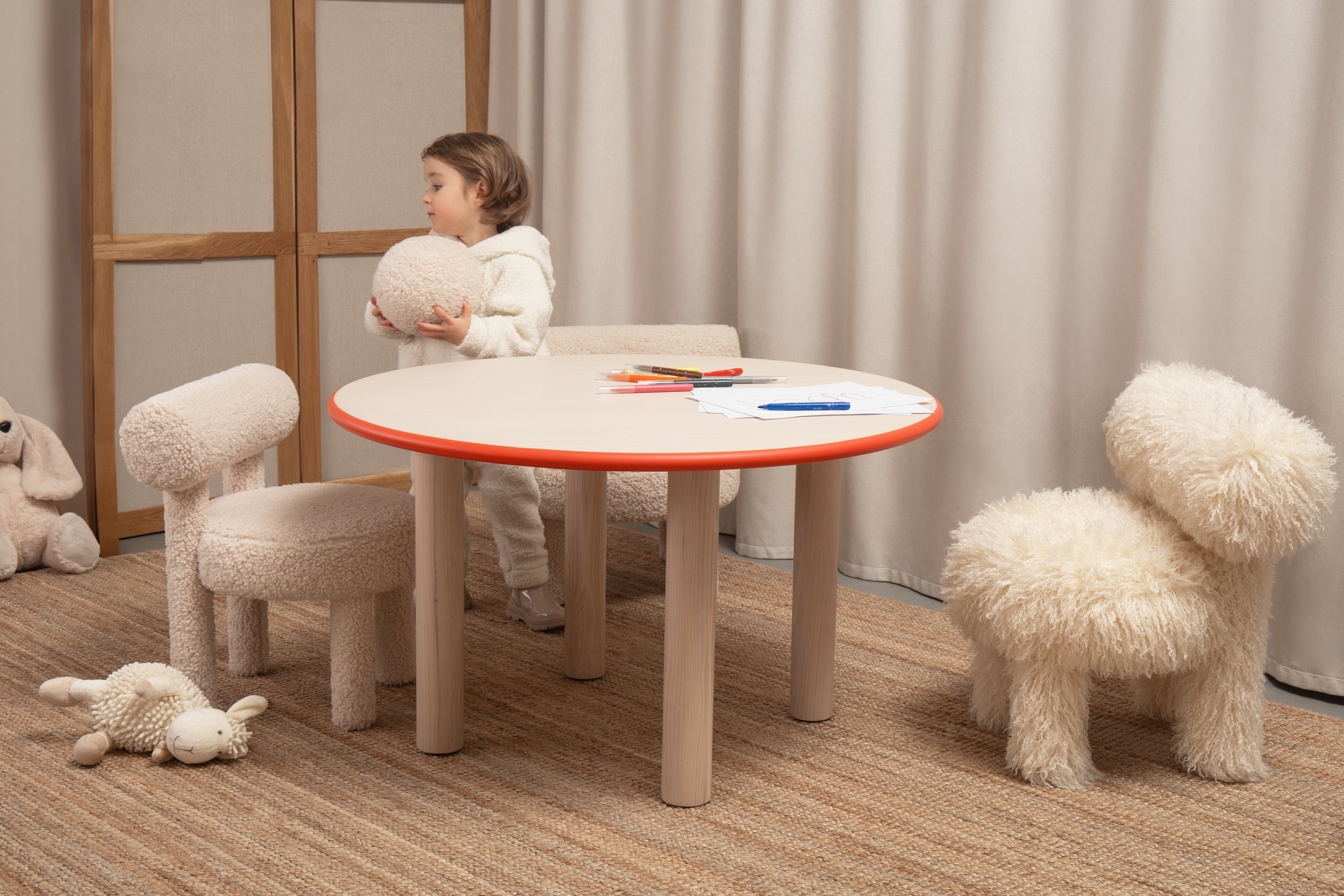 Krzesło dziecięce BABY GROPIUS CS1 - FLUFFY EDITION sztuczne futerko – Noom