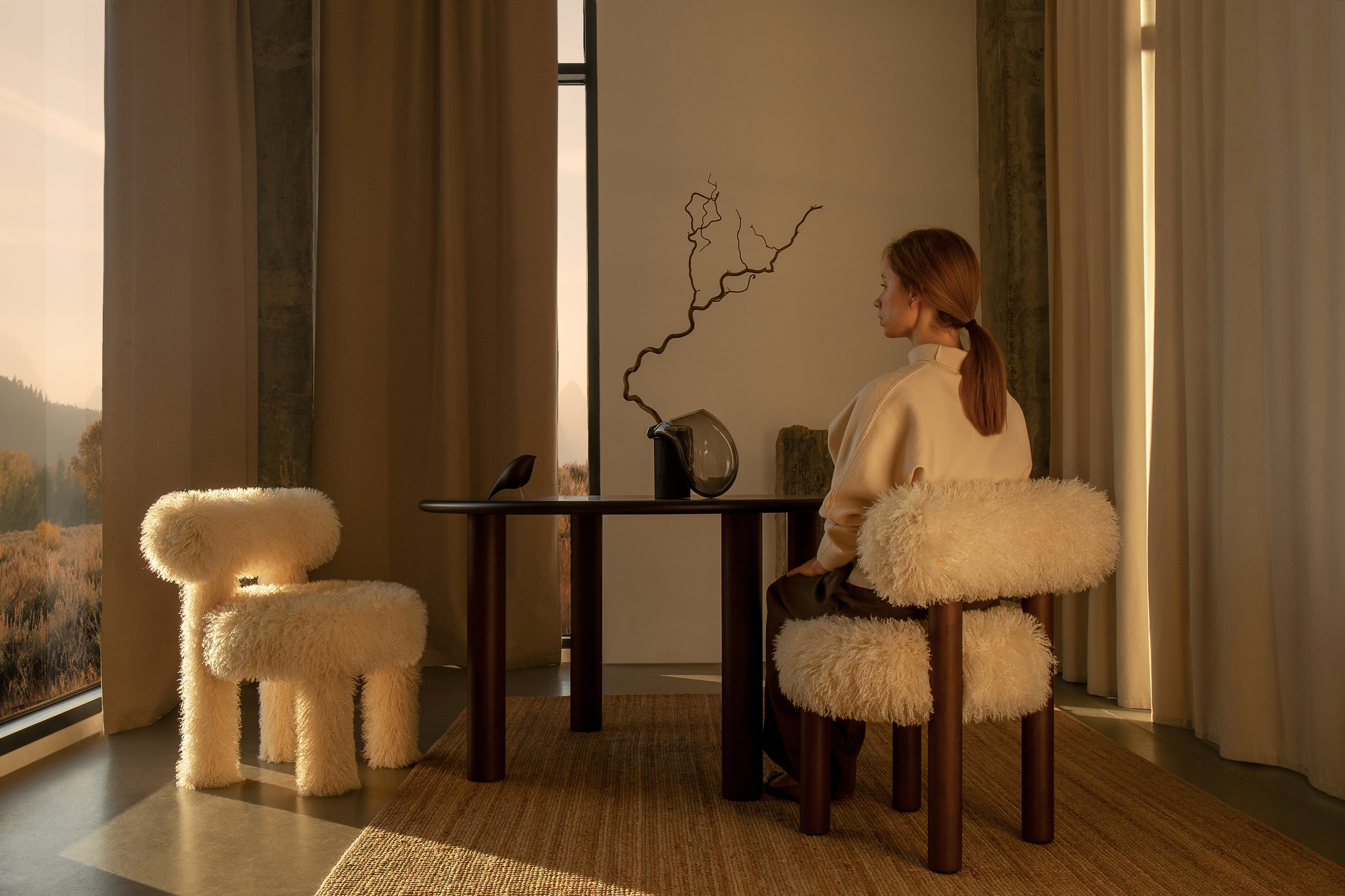 Stoel GROPIUS CS2 - FLUFFY EDITIE kunstbont