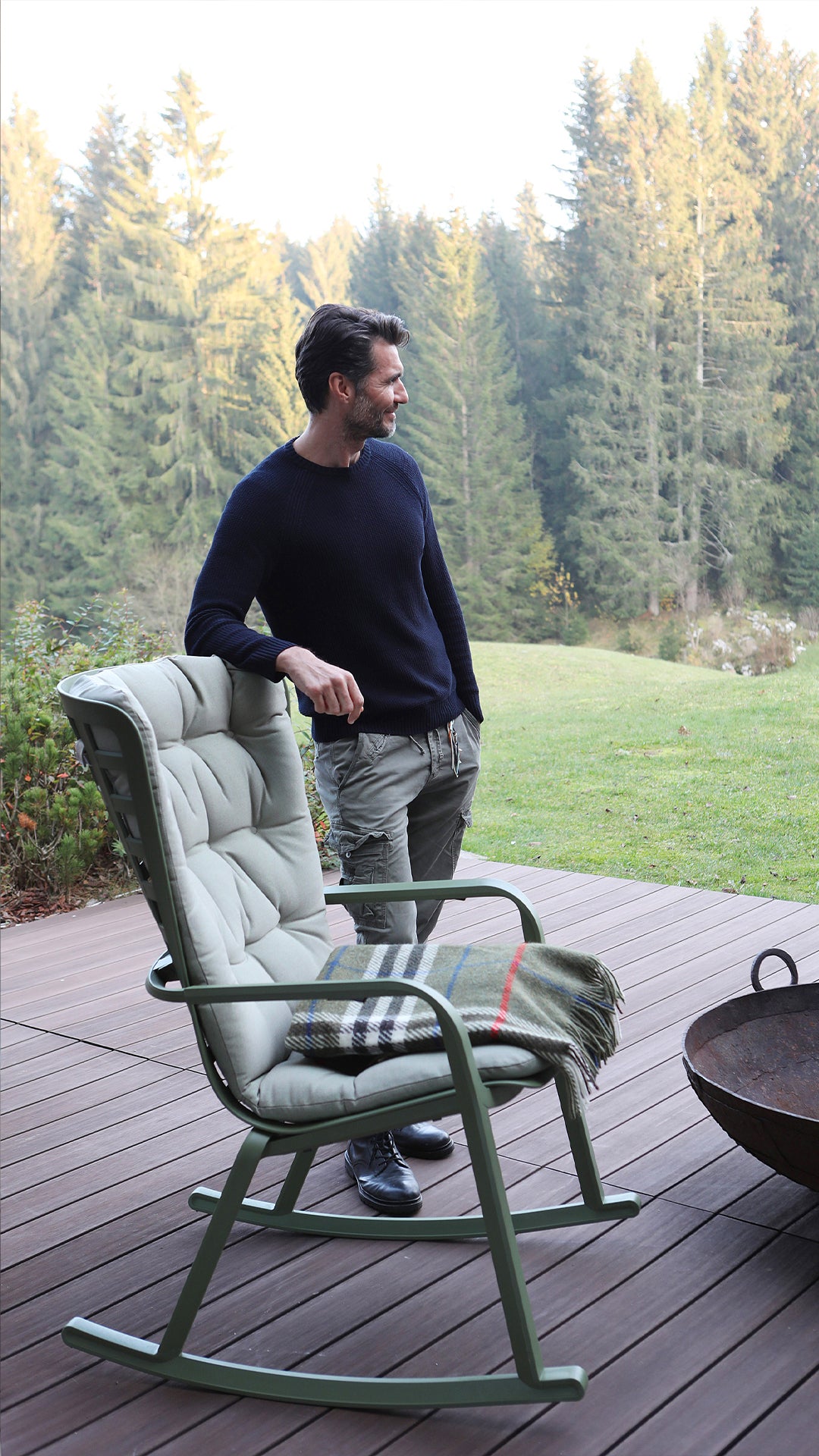 Buitenfauteuil FOLIO agave groen