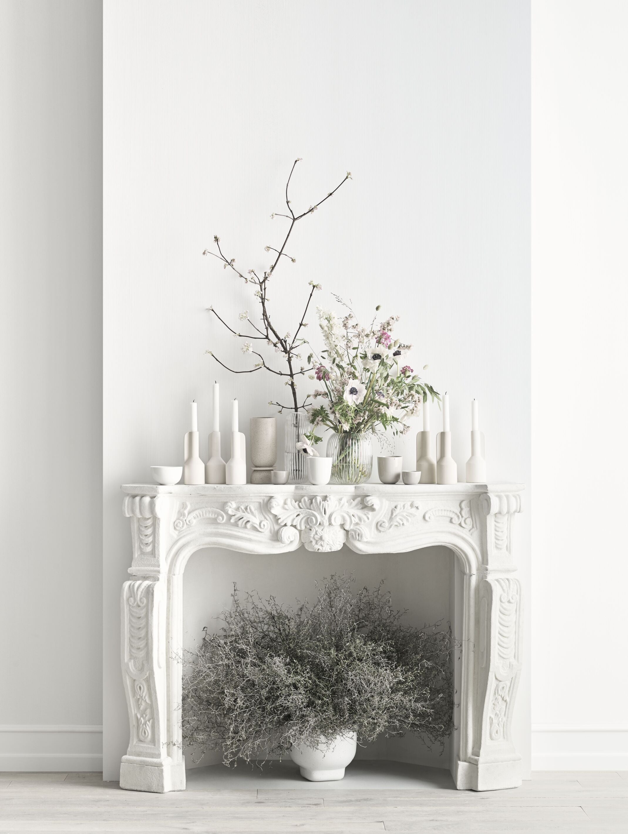 Kaarsenhouder FALDA crème