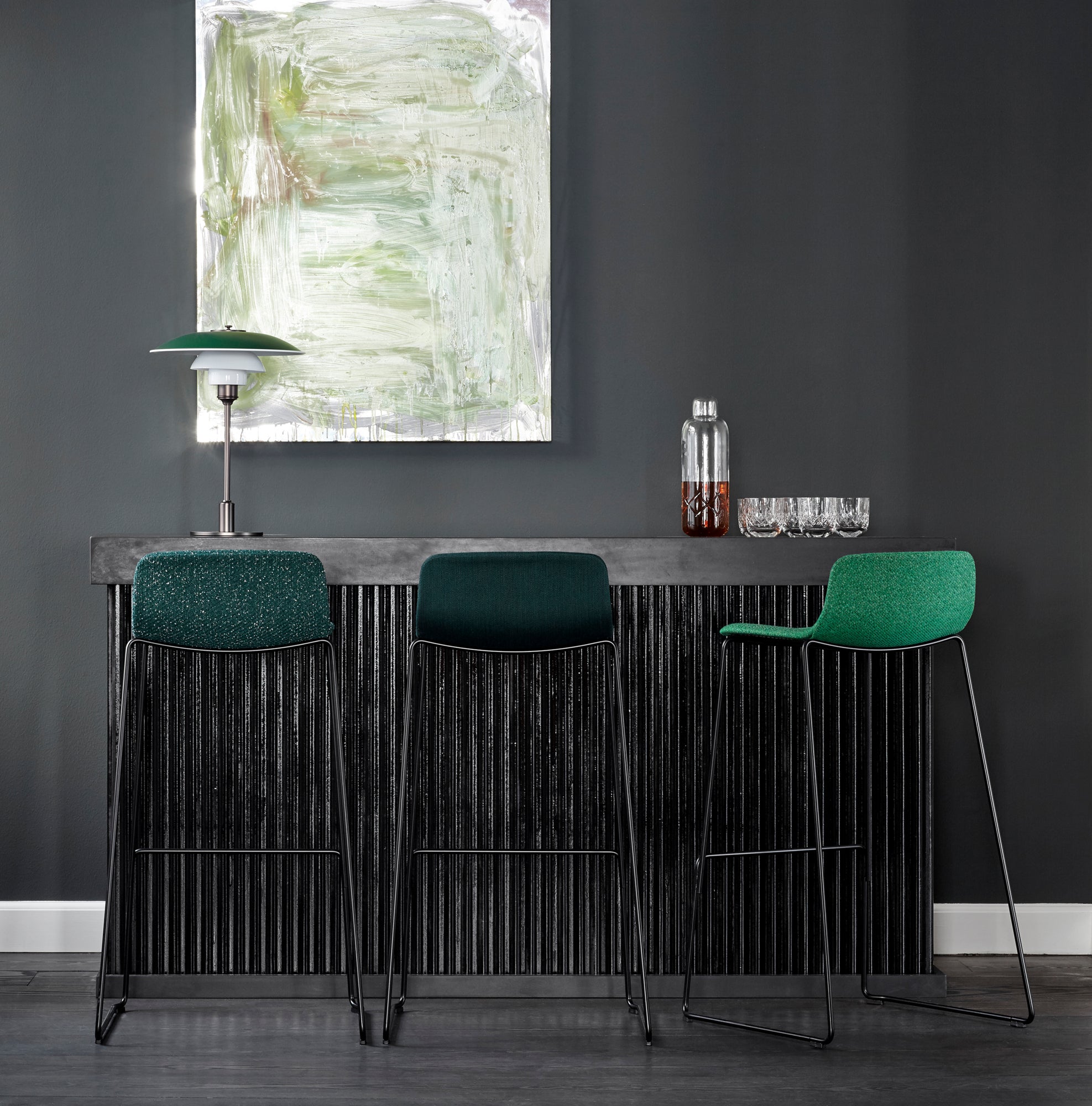 PH 3½-2½ green table lamp