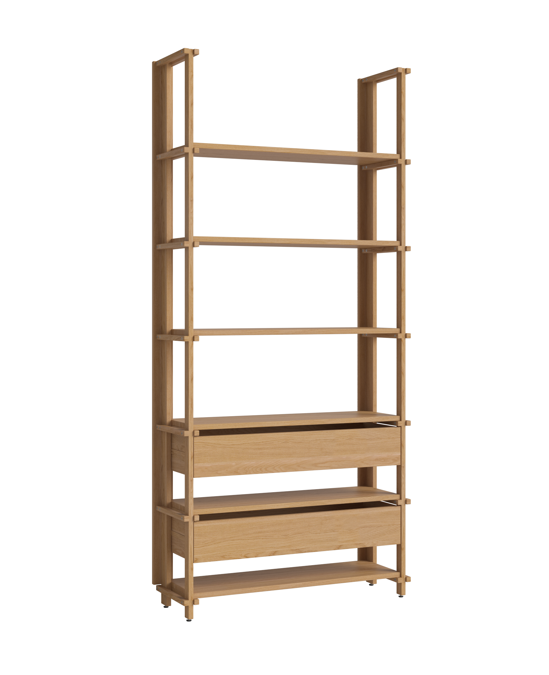 Ein Rack mit Schubladen Friedman Eiche Holz