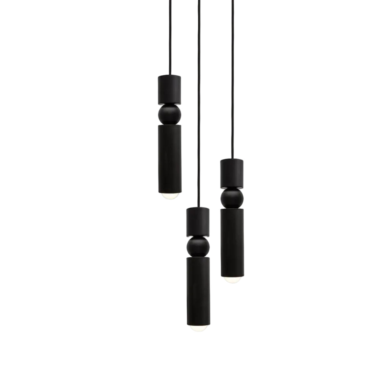 Hanglamp 3-punts FULCRUM mat zwart