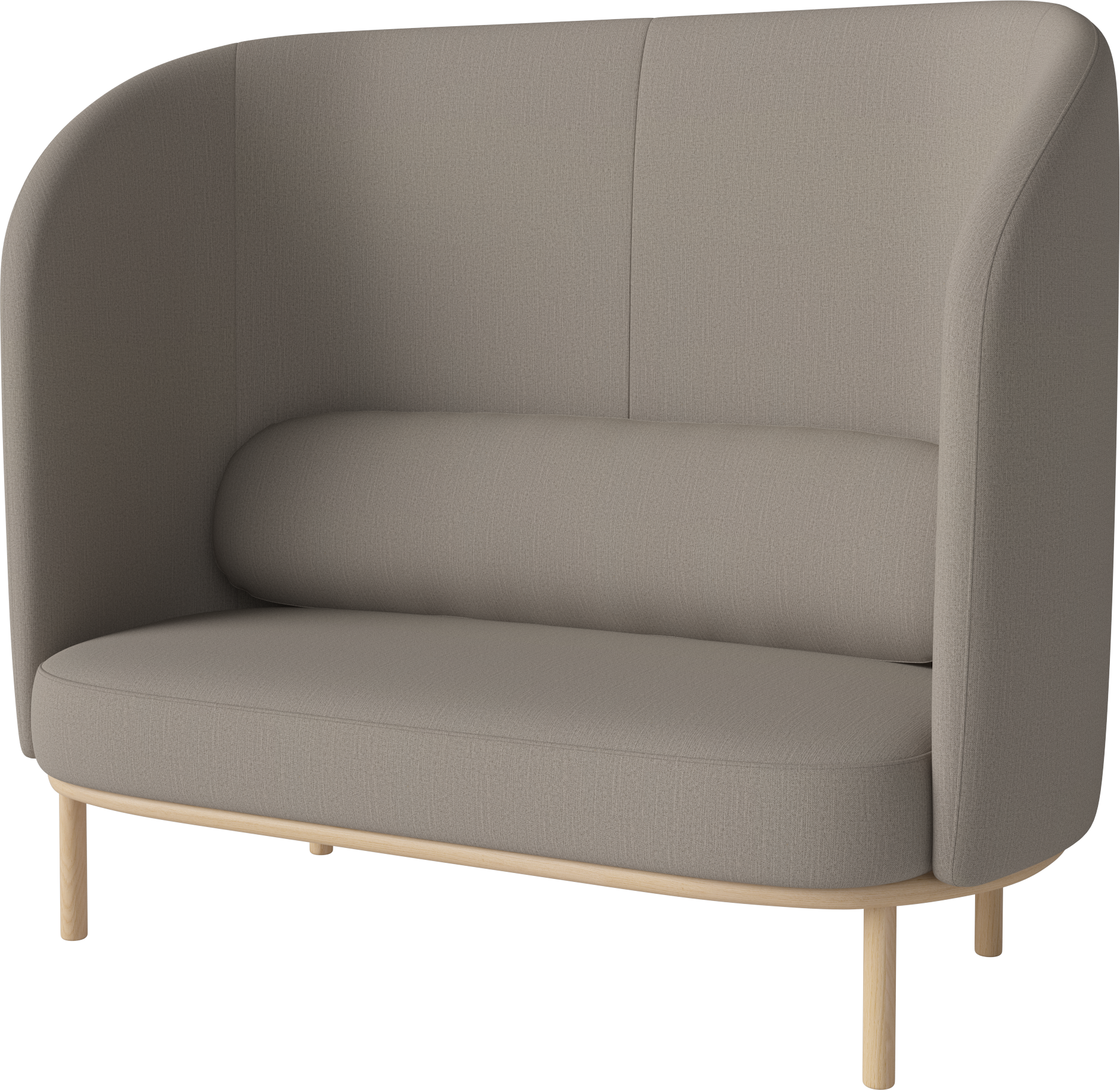 2-Sitzer-Sofa Fuuga Nistbasis von Bell Belled Eiche Holz