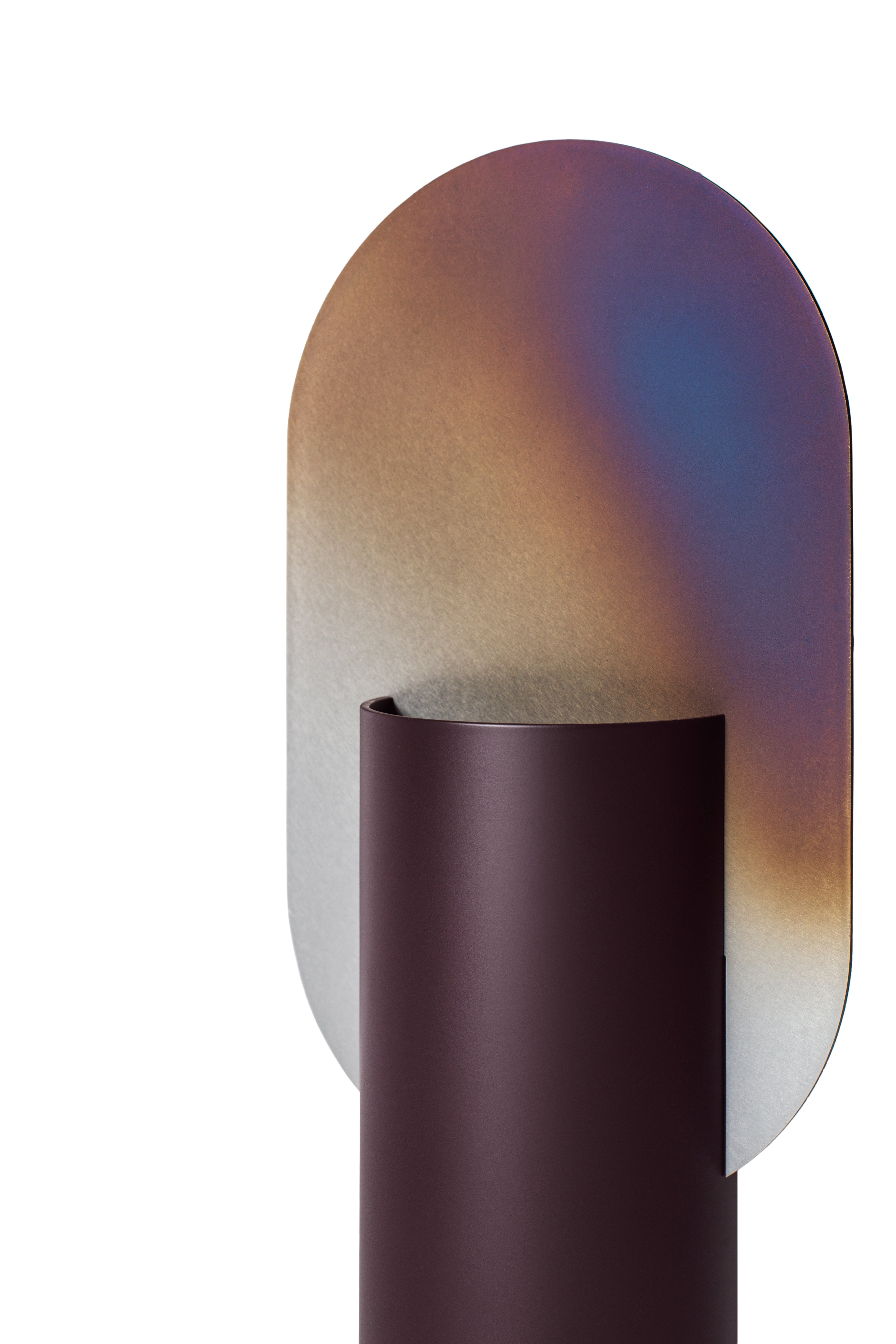 GENKE Vase - NUMBERED EDITION burgundy with tempered steel