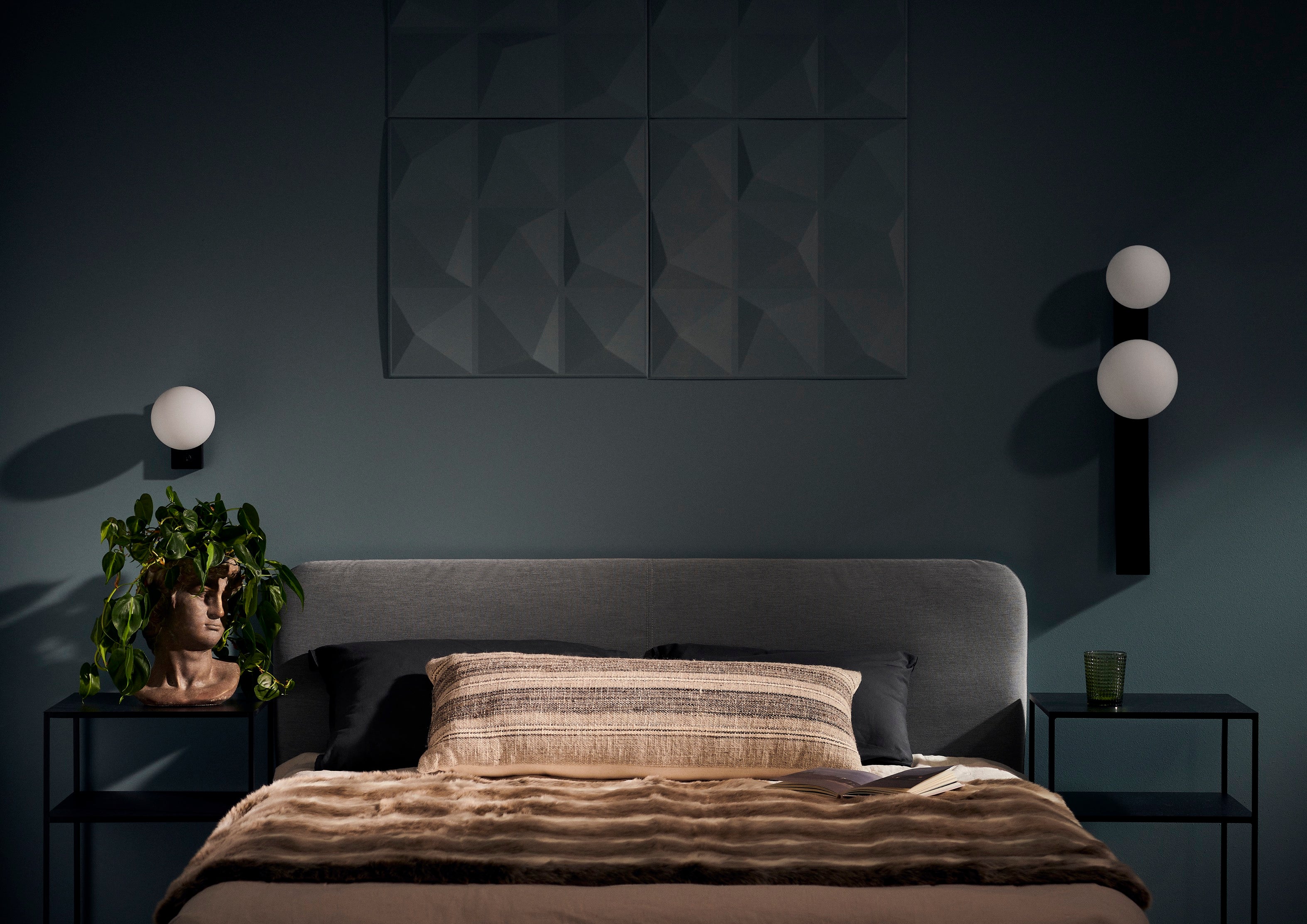 Wandlamp GIGI geborsteld messing