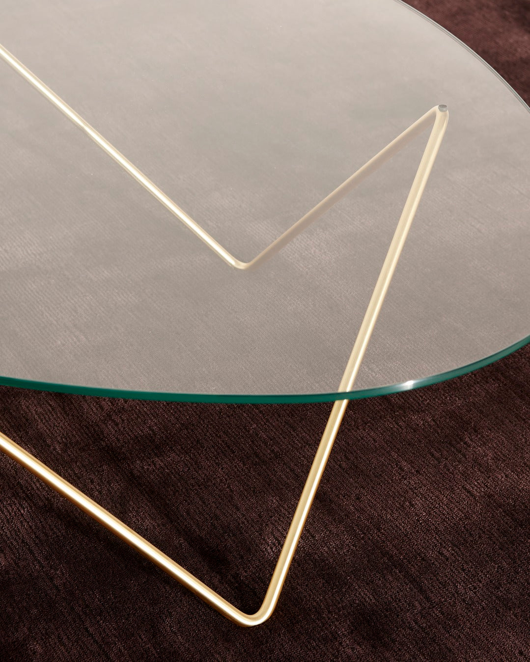 Koffietafel PEDRERA glas met verchroomde basis