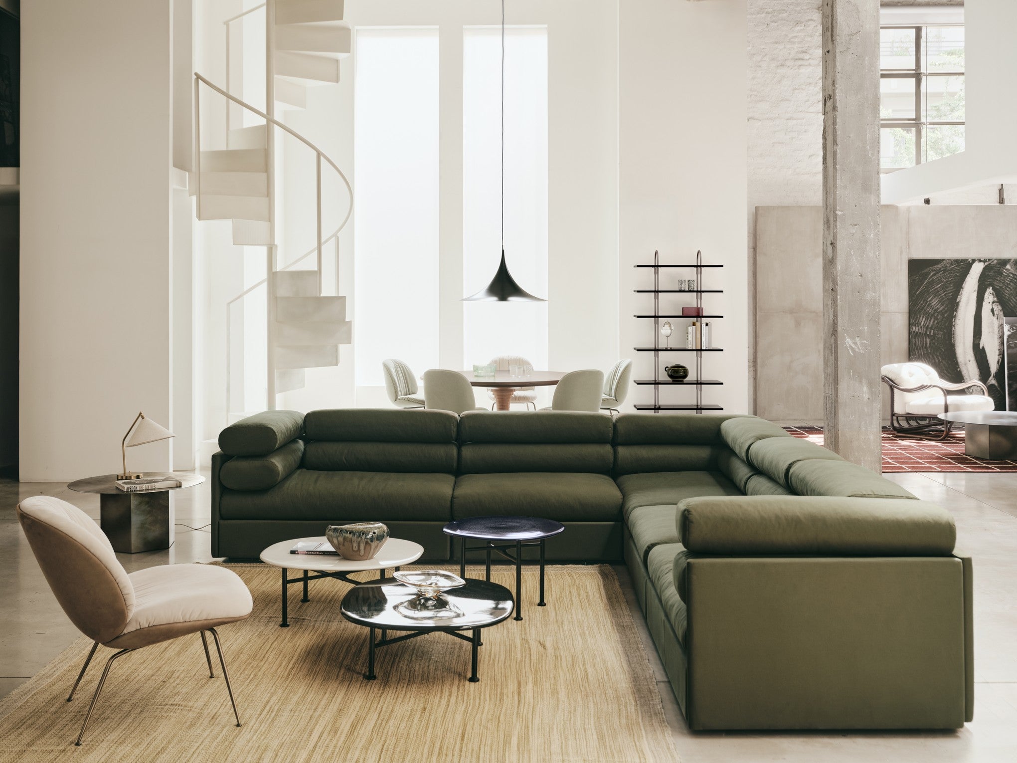 Modulares Sofa ELOGIO - linkes Endelement gepolstert