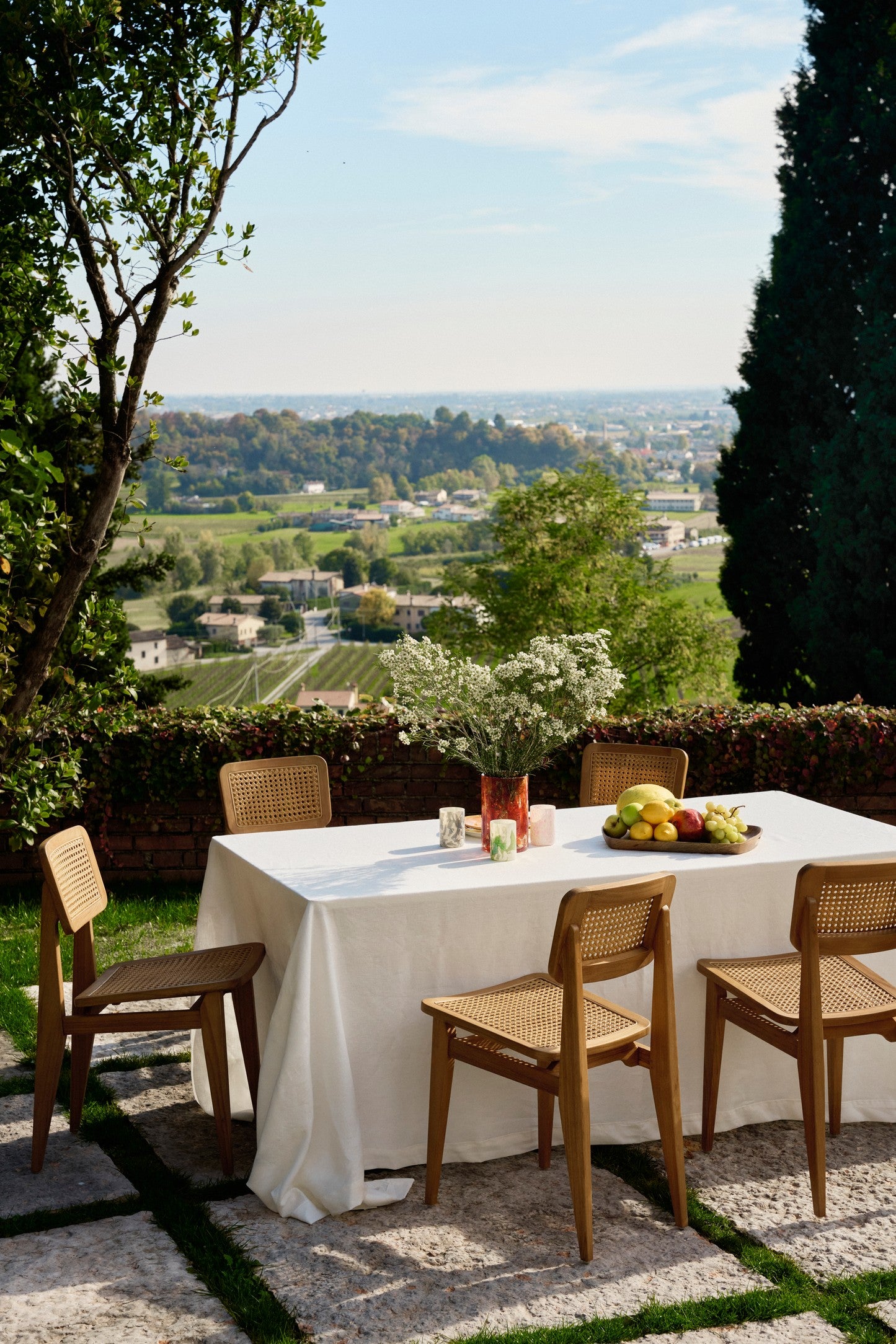 Gartenstuhl C-CHAIR aus Teakholz mit Geflecht