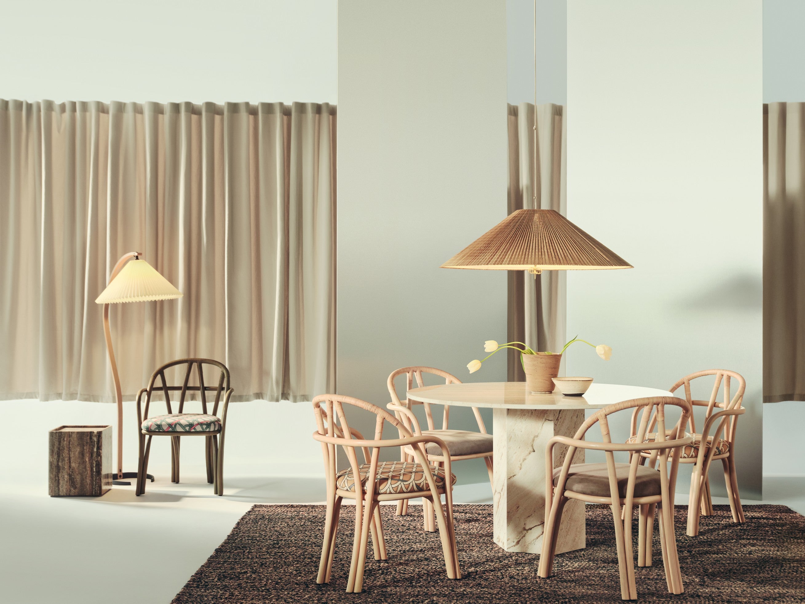 PIETRA Beistelltisch cremefarbener Travertin