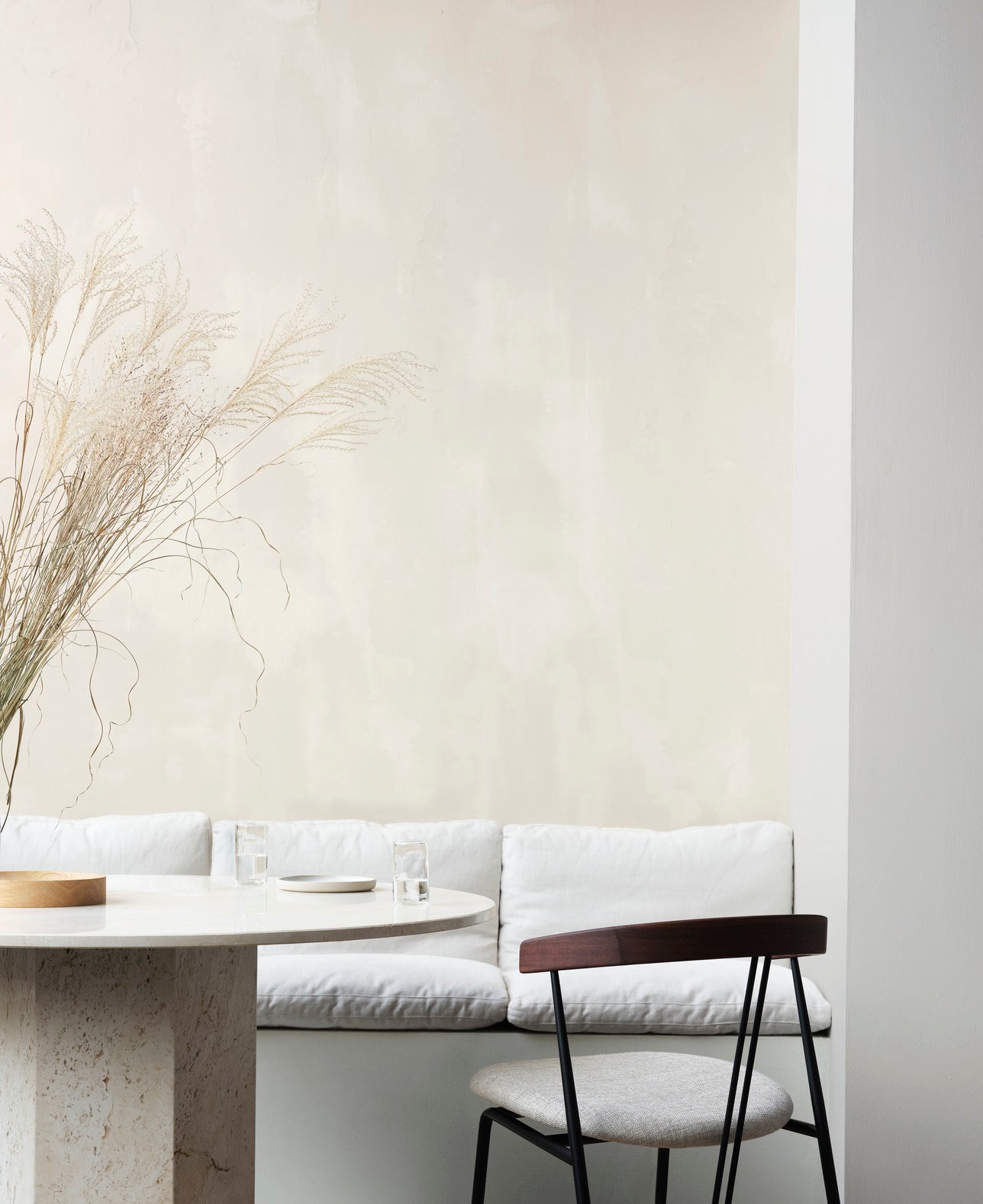 Gestoffeerde stoel VIOLIN van eikenhout, geolied