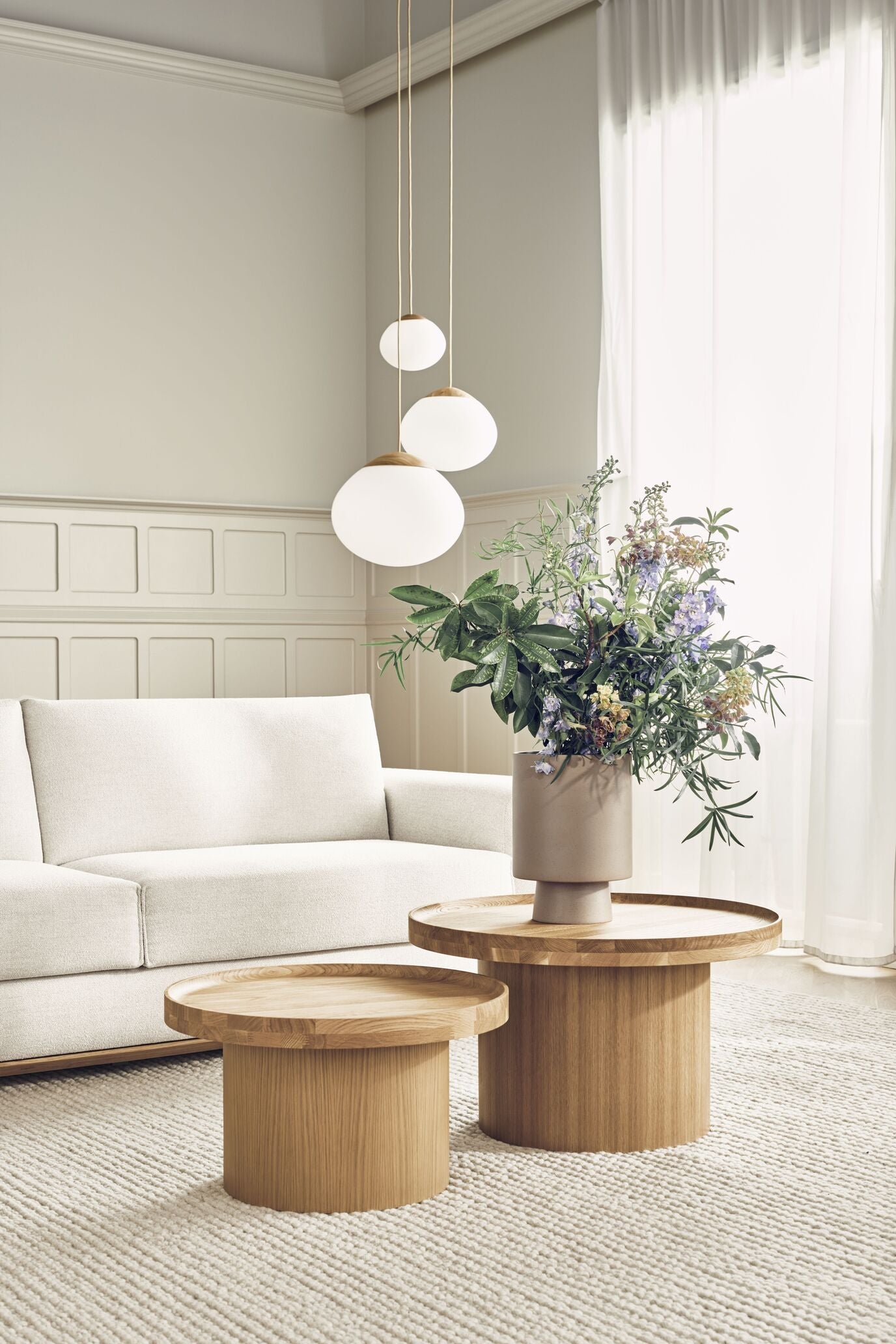 Bijzettafel PLATEAU gebleekt eikenhout