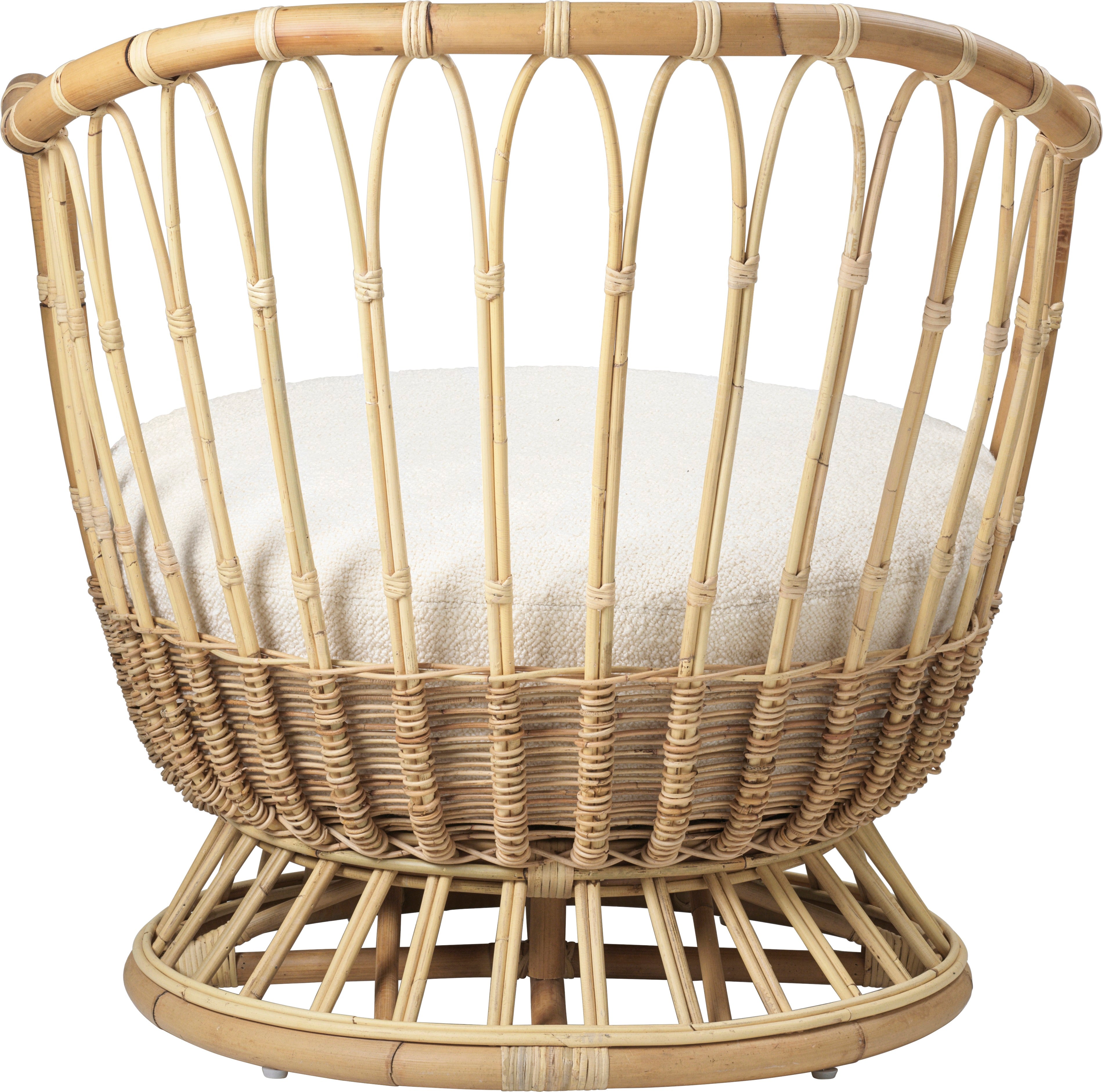 Sessel GRACE gepolstert mit Rattanbasis