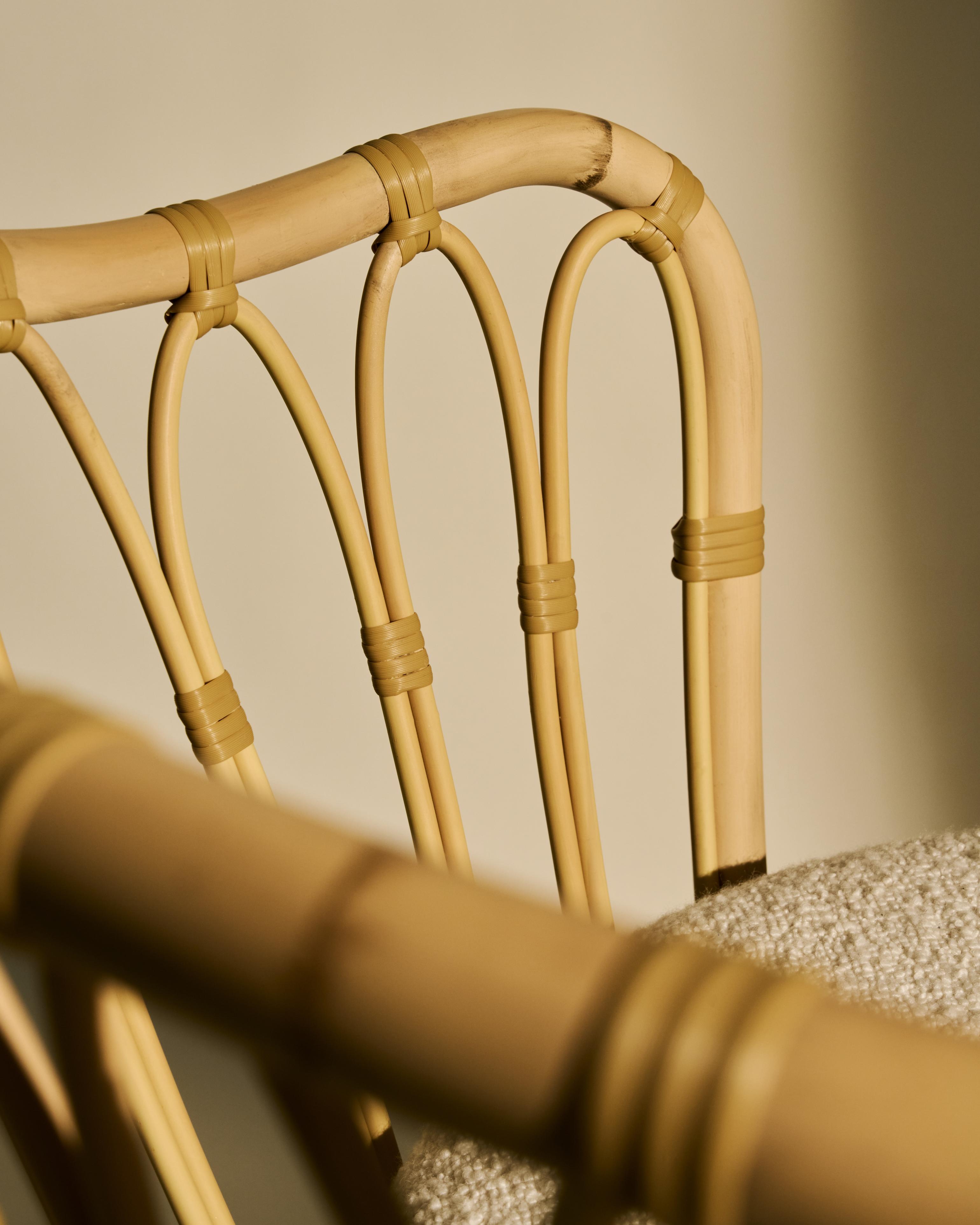 Gartenstuhl GRACE gepolstert mit Rattanbasis